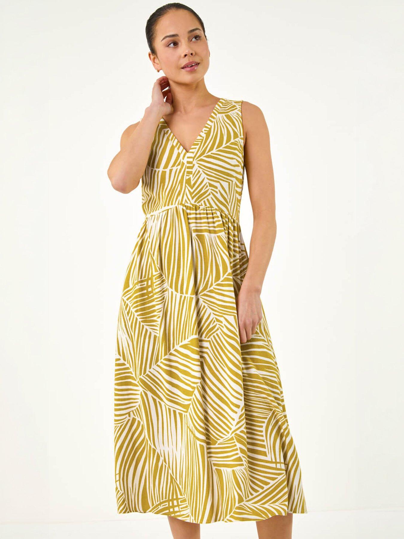 roman-petite-abstract-leaf-midi-dressback
