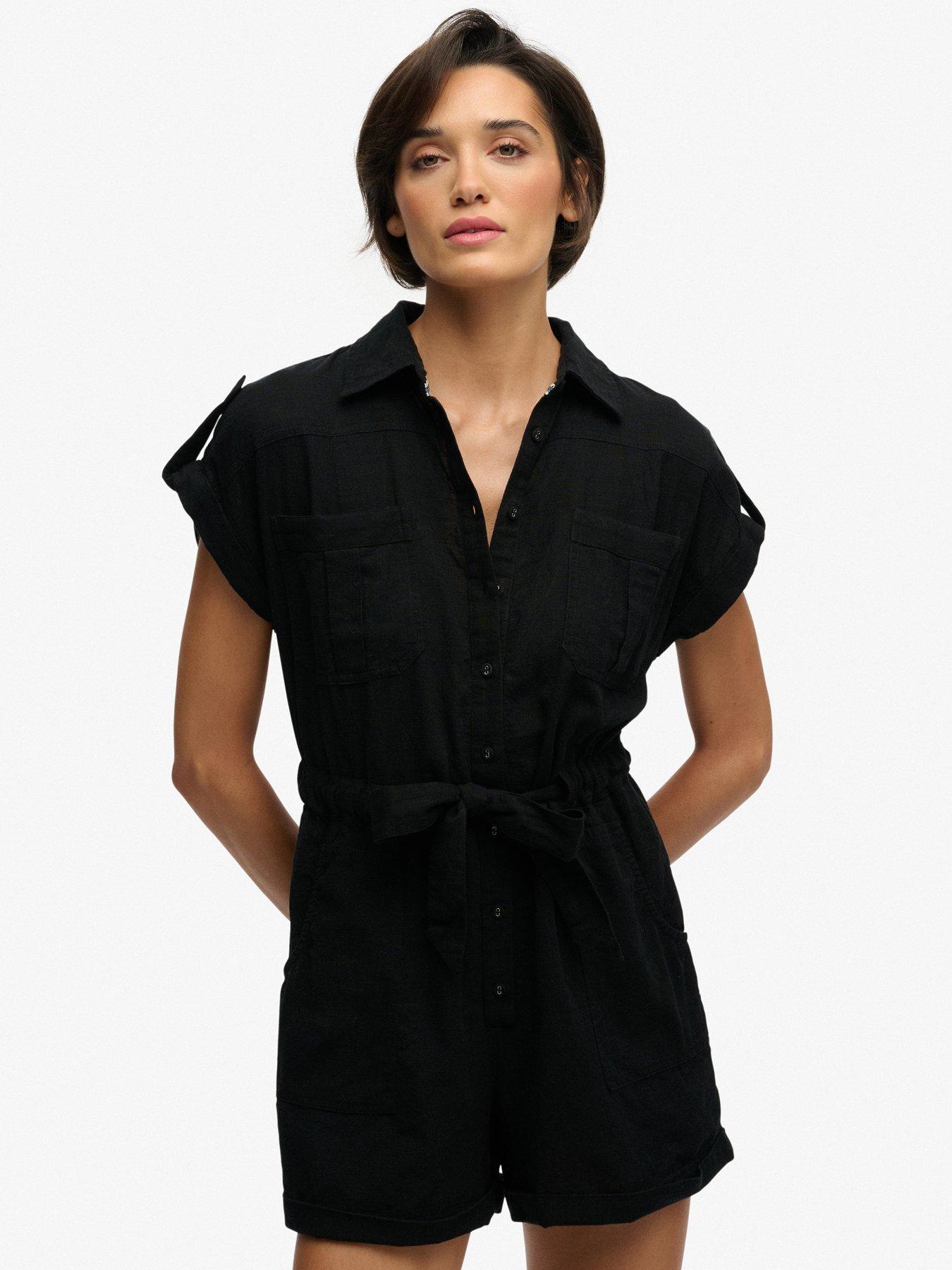 Superdry Belted Utility Playsuit - Black