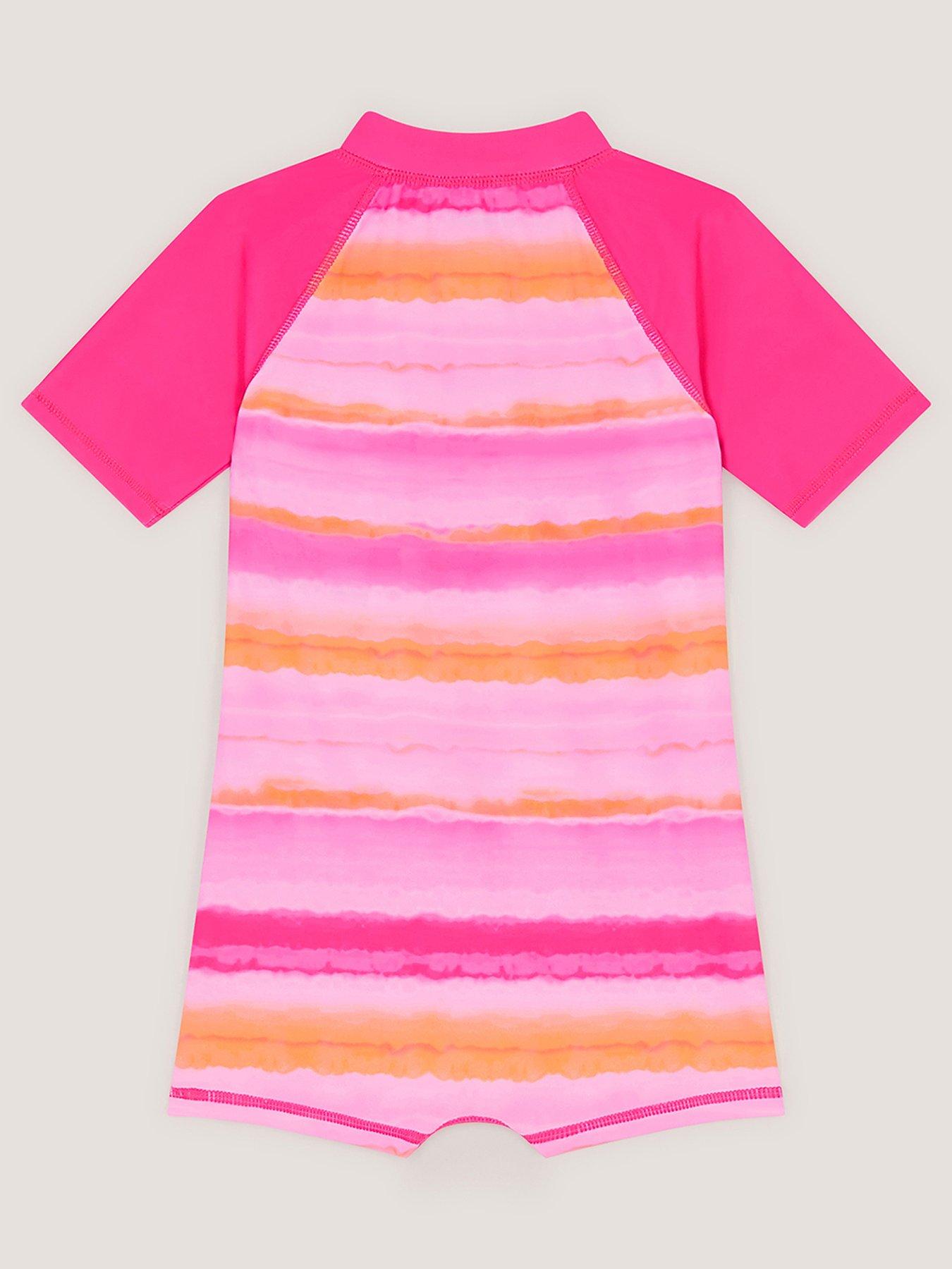 Image 2 of 3 of Monsoon Girls Tye Dye Upf Surfsuit - Pink