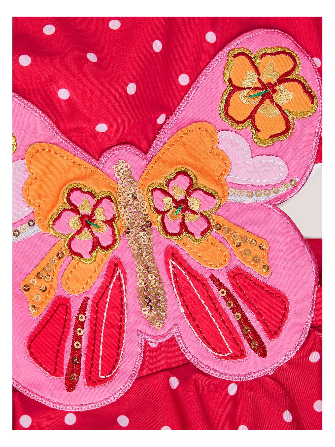 Image 3 of 3 of Monsoon Girls Butterfly Swimsuit - Pink