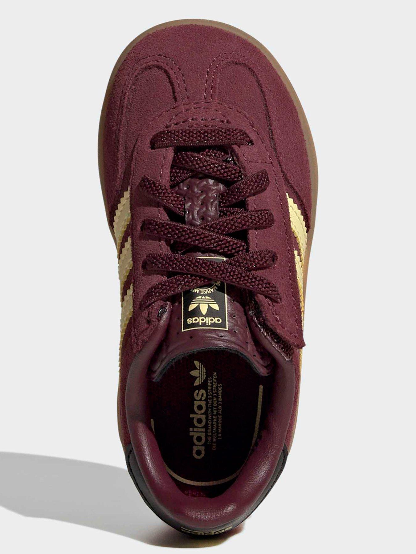 Image 4 of 7 of adidas Originals Infant Gazelle Trainers - Burgundy