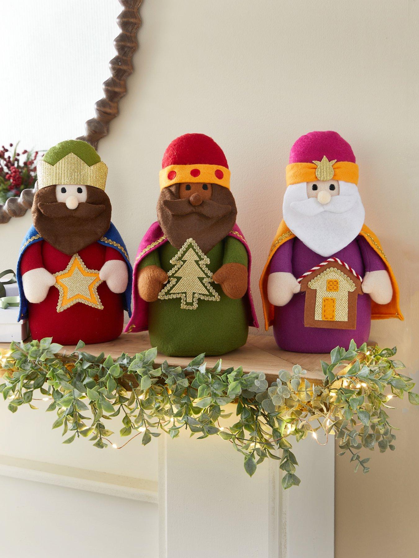 Three Kings Set of 3 Wise Kings of The East Christmas Decorations