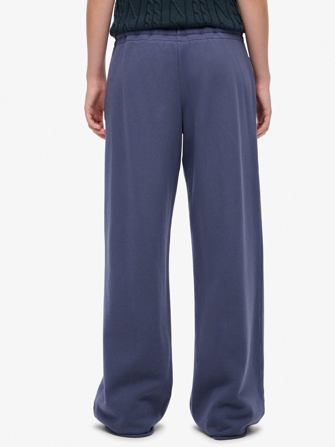 Image 2 of 7 of Superdry Athletic Essentials Wide Leg Joggers- Navy
