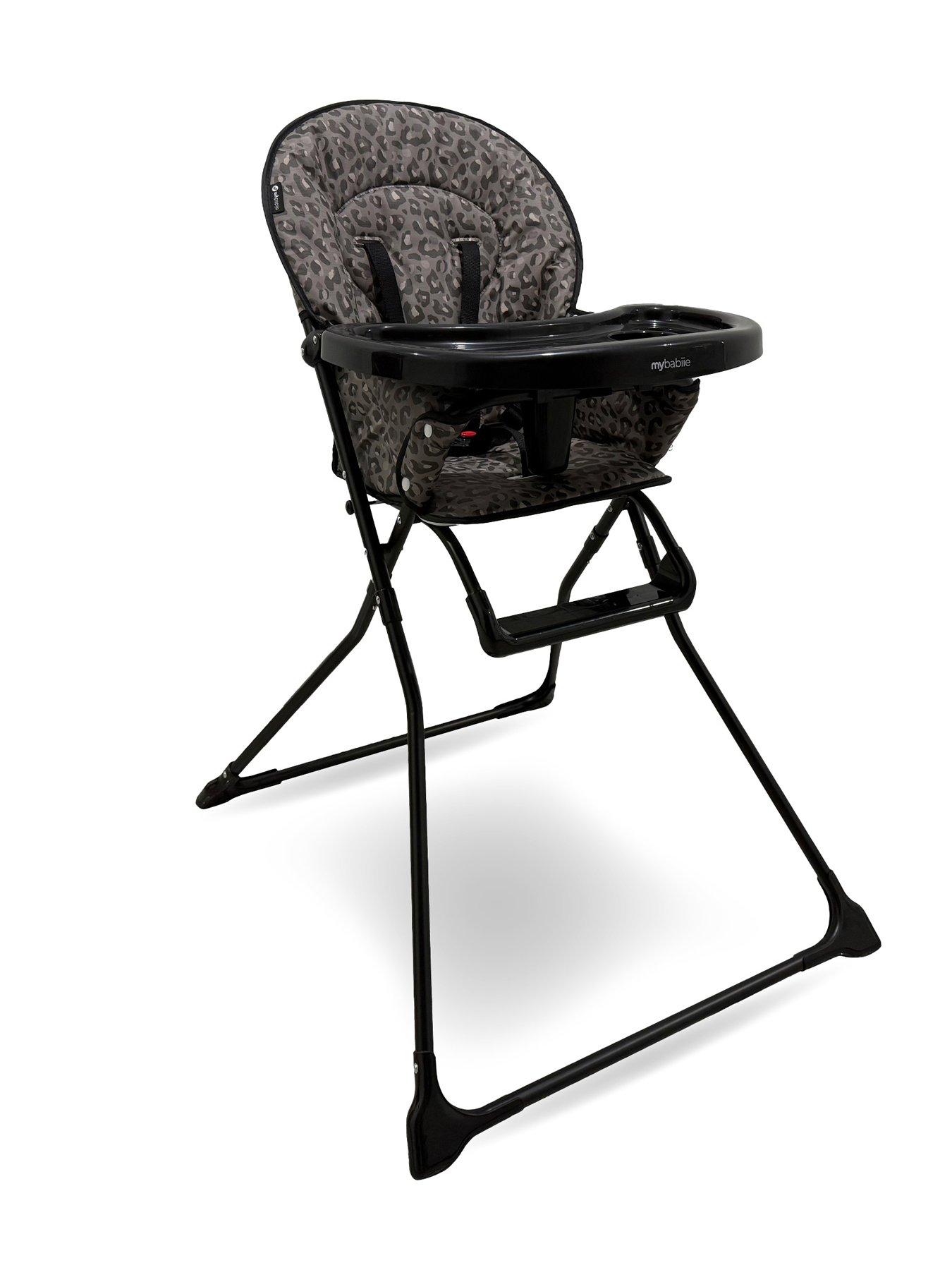 My Babiie MBHC1 Compact Highchair - Black Leopard