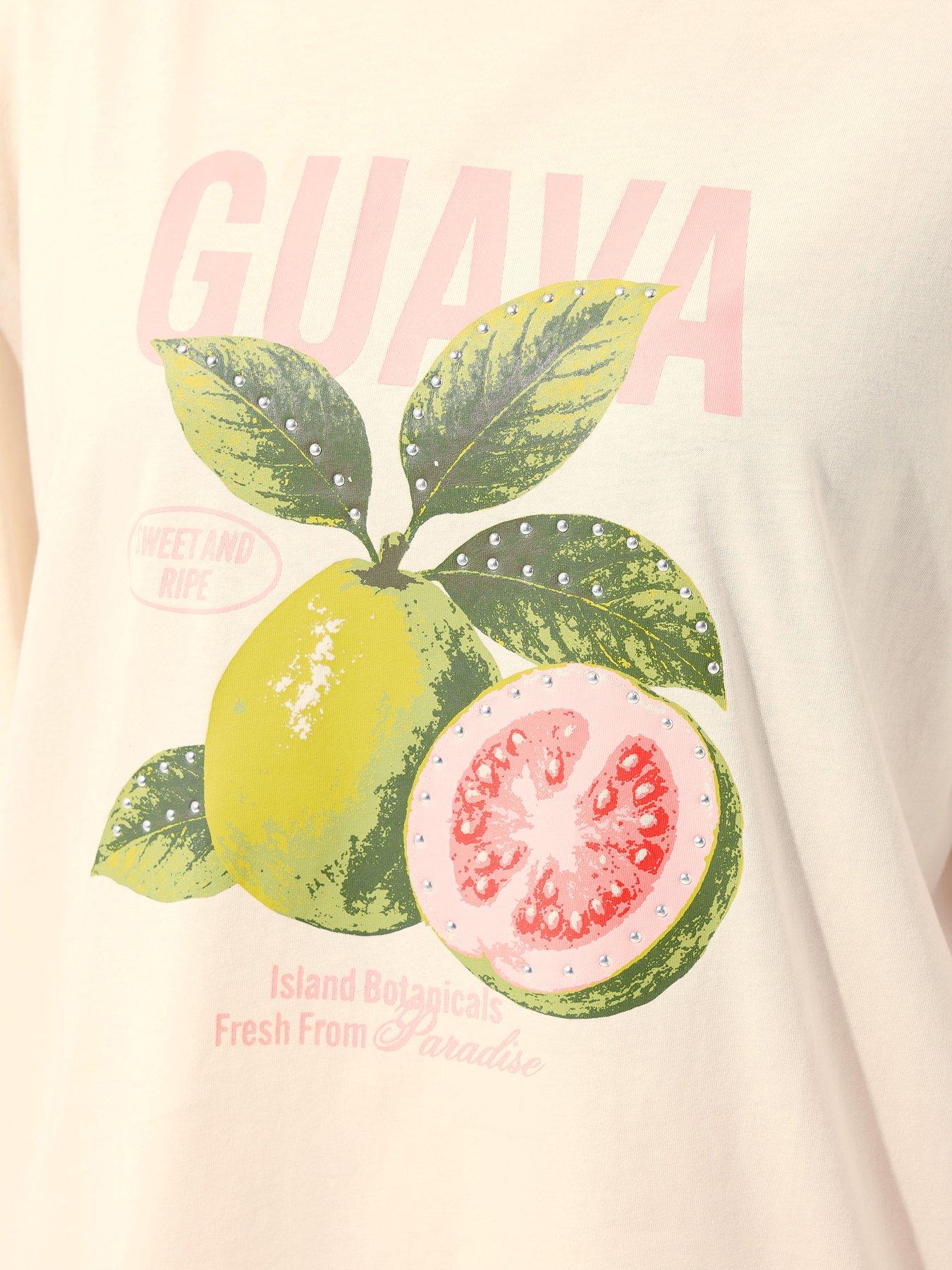Image 4 of 5 of Yours Curve Guava Stud T-shirt Co-ord
