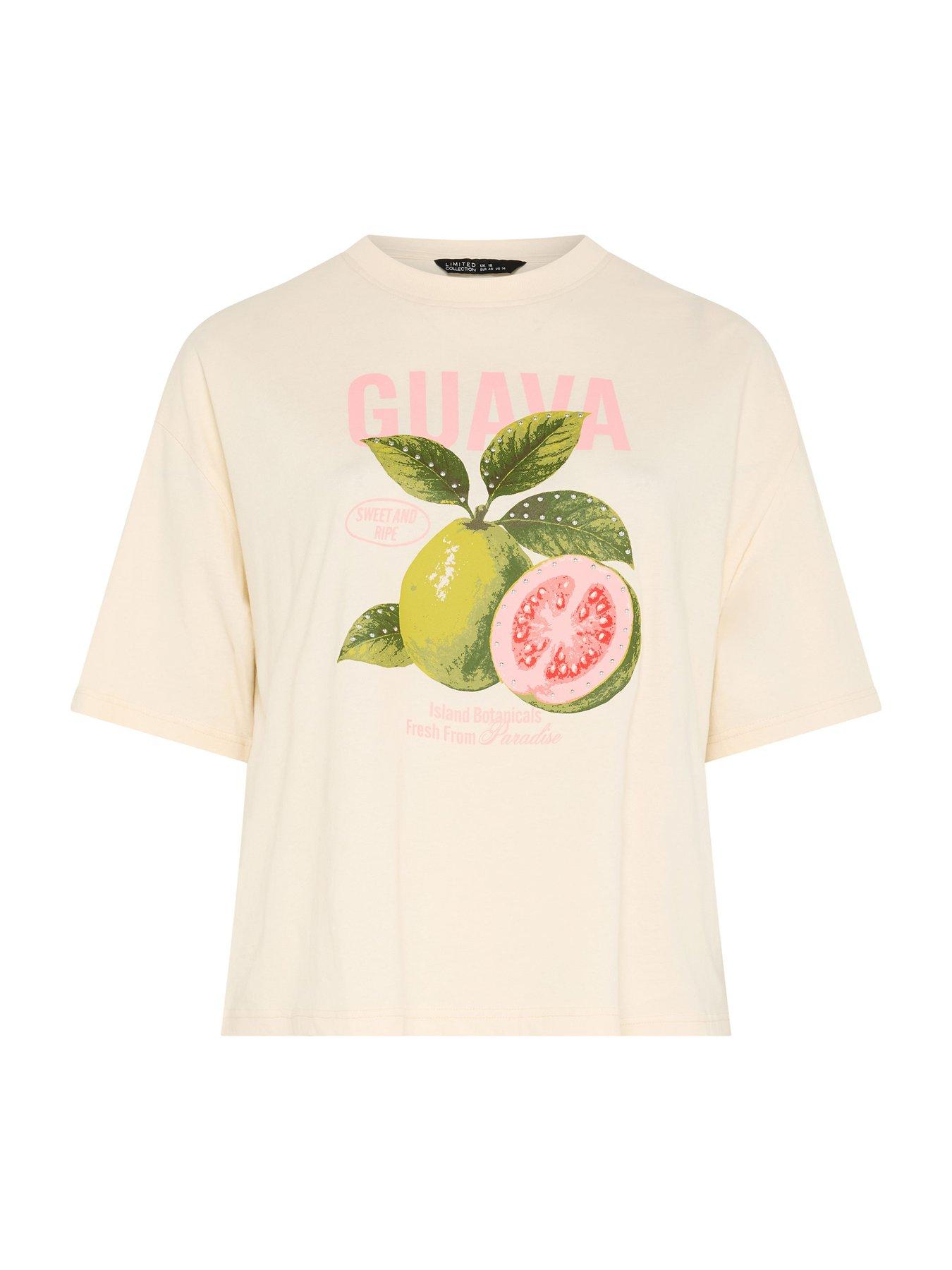 Image 5 of 5 of Yours Curve Guava Stud T-shirt Co-ord