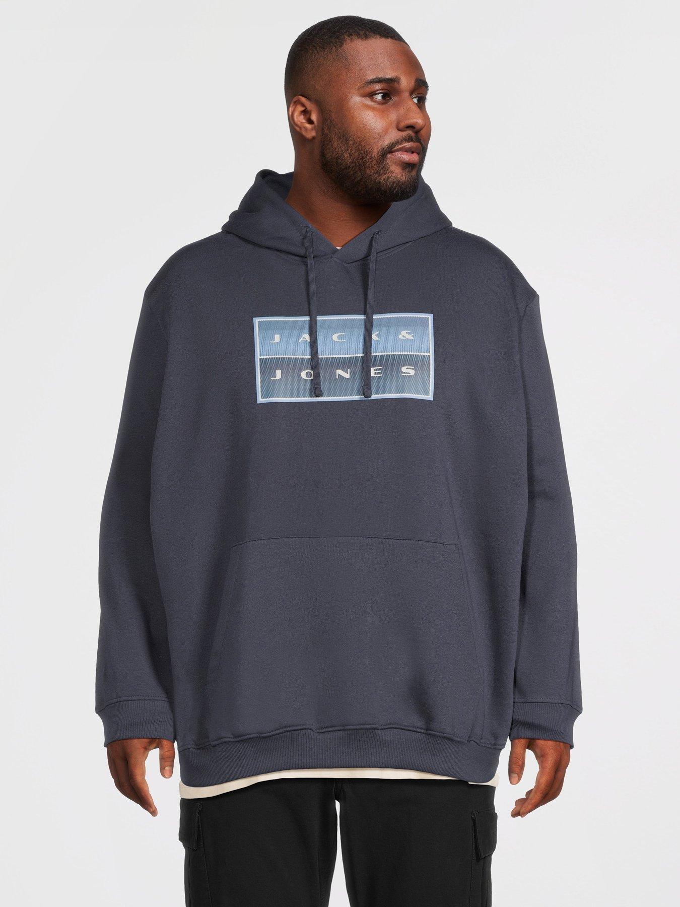 Image 1 of 5 of Jack & Jones Jack &amp; Jones Plus Fusion Box Hoodie