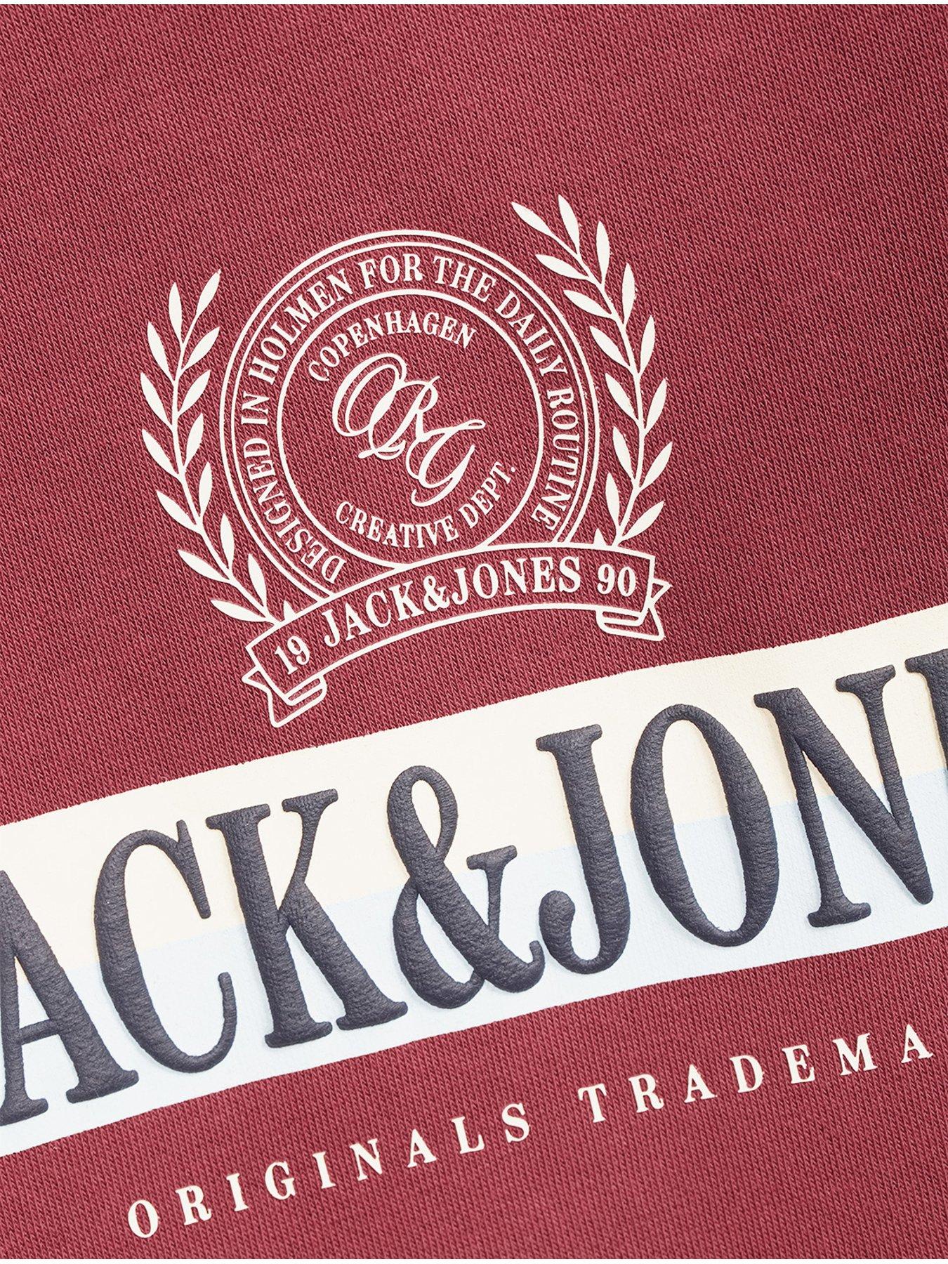 Image 4 of 5 of Jack & Jones Men's Plus Size Graphic Hoodie with Kangaroo Pocket - Chocolate Truffle