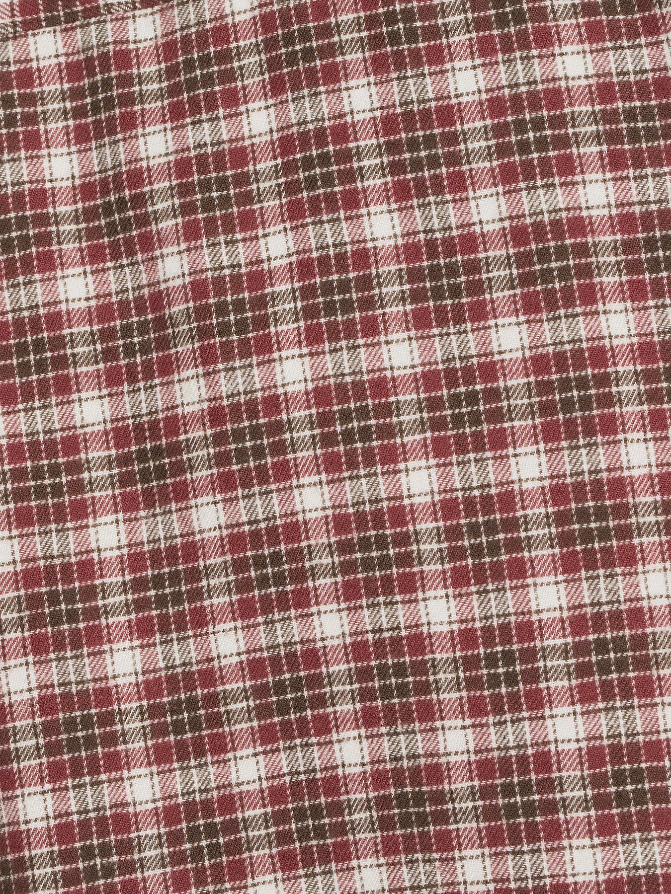 Image 4 of 5 of Jack & Jones Plus Frederiksberg Checked Flannel Long Sleeve Shirt - Brown