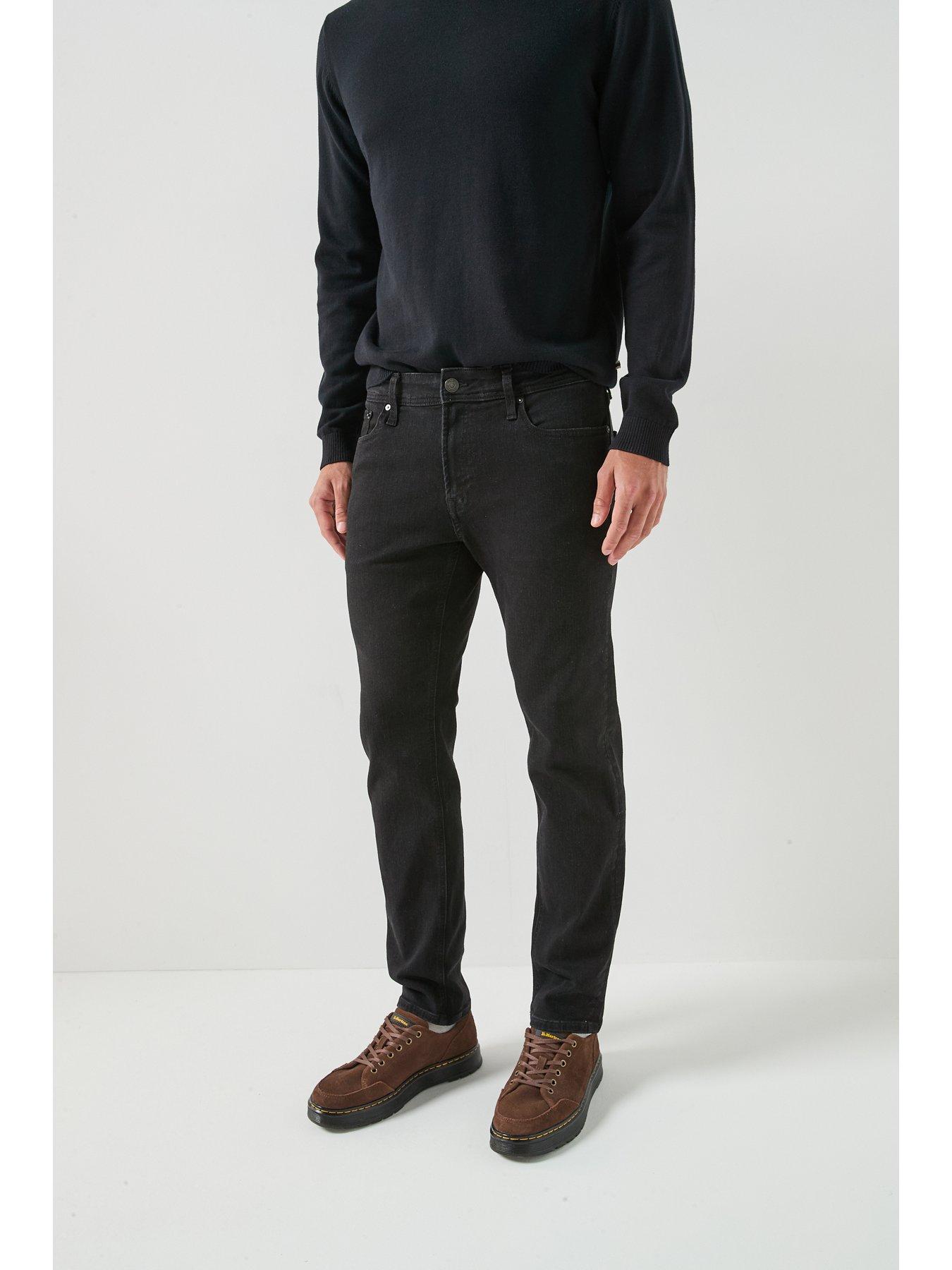 Image 3 of 5 of Jack & Jones Mike Tapered Fit Jeans - Black Denim