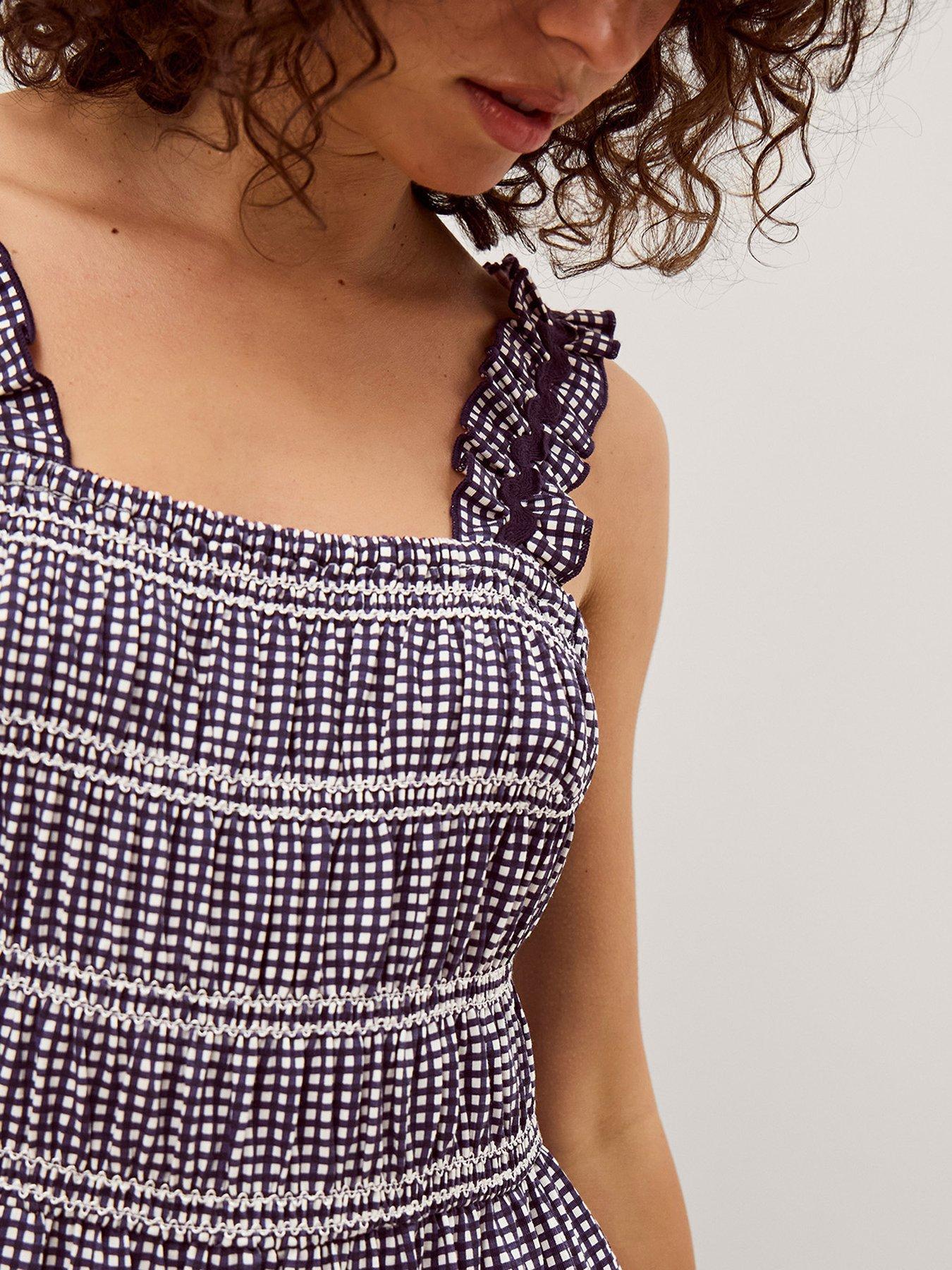 Image 4 of 4 of Monsoon Glori Gingham Jersey Dres