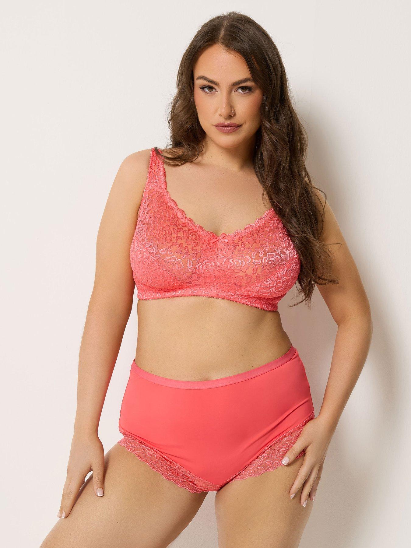 Yours Curve Hi Shine Bra - Orange