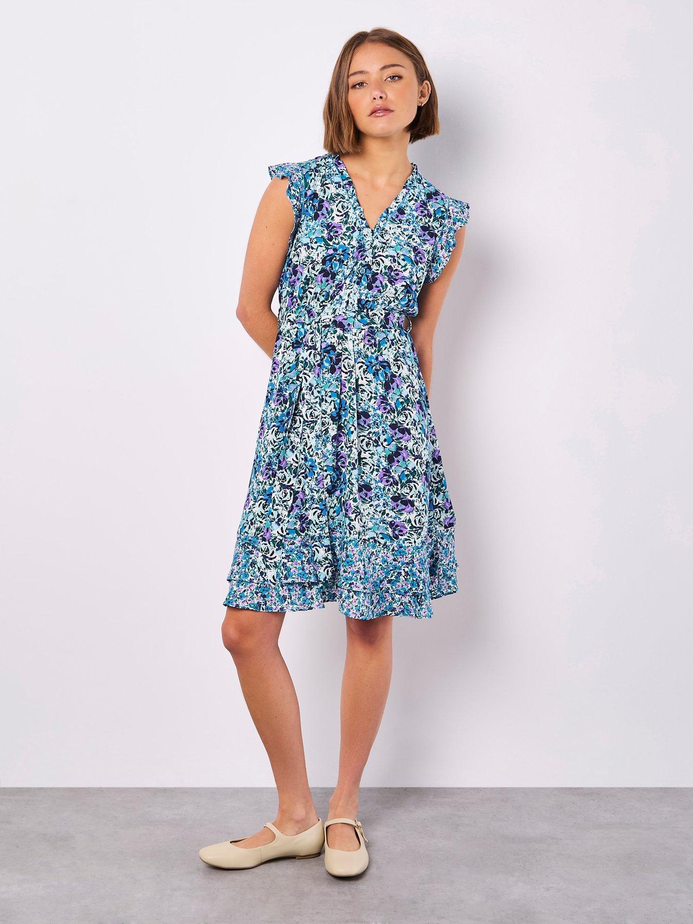 apricot-floral-ditsy-mini-dress-blueback