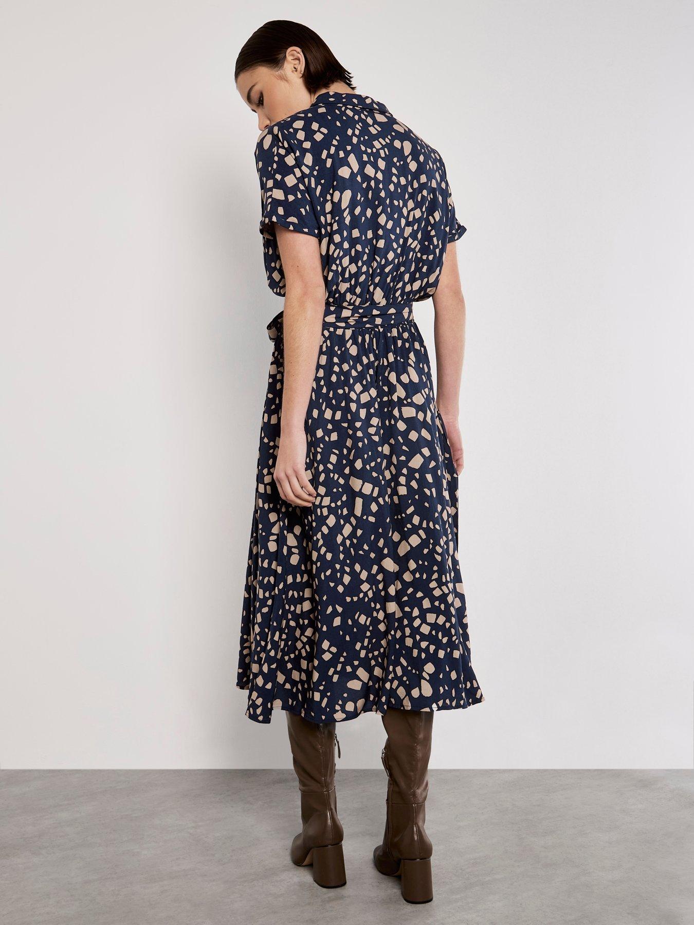apricot-scattered-squares-midi-dressstillFront