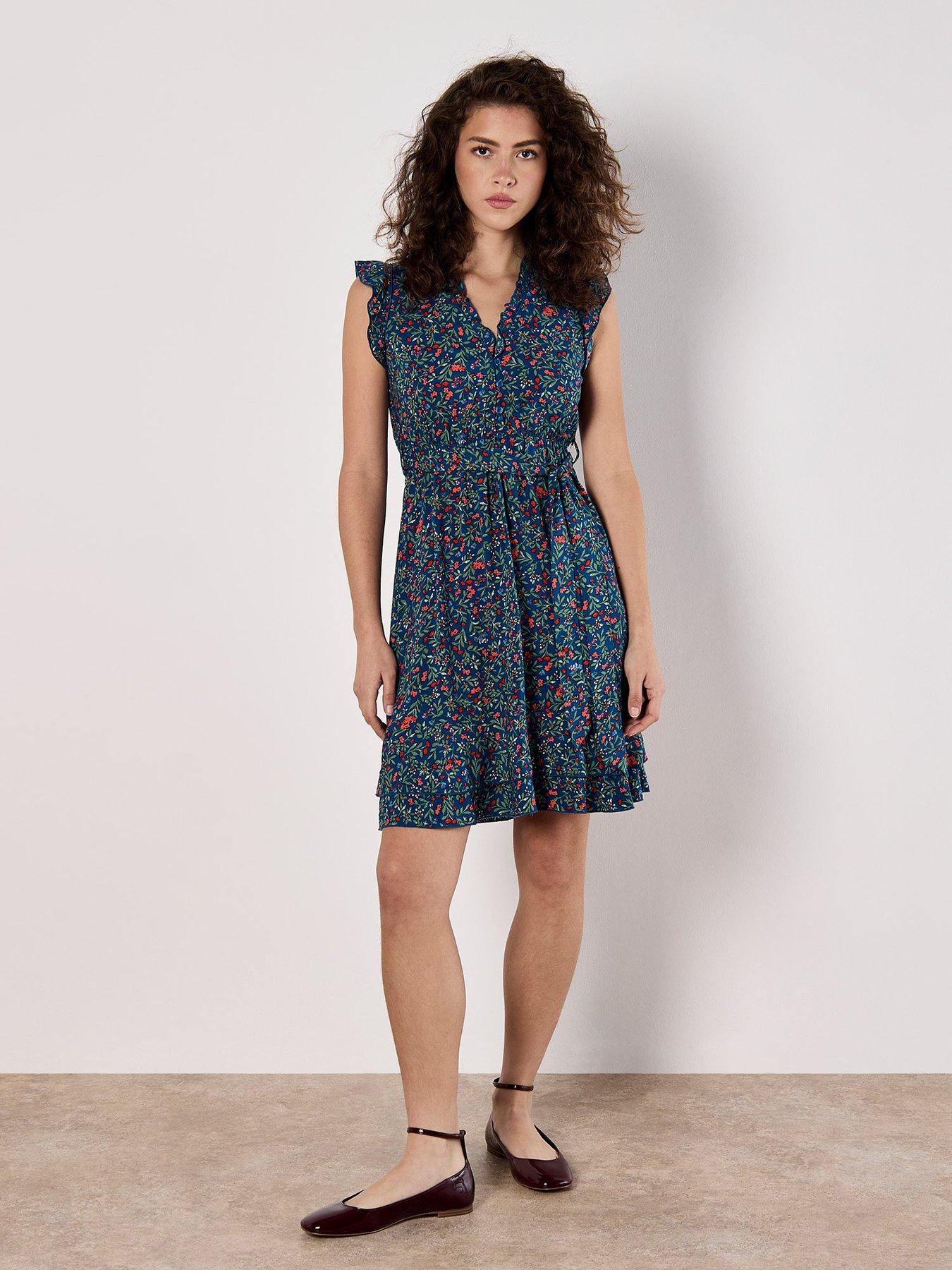 apricot-flower-forest-ruffle-ditsy-dress-blueback