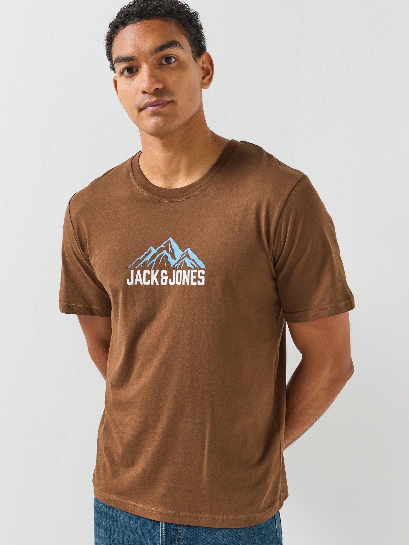 Jack & Jones Men's Roche Mountain Graphic T-Shirt - Brown
