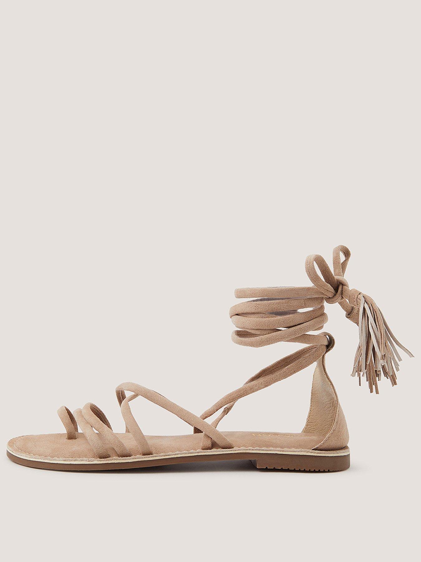 Monsoon Gia Grecian Suede Sandal