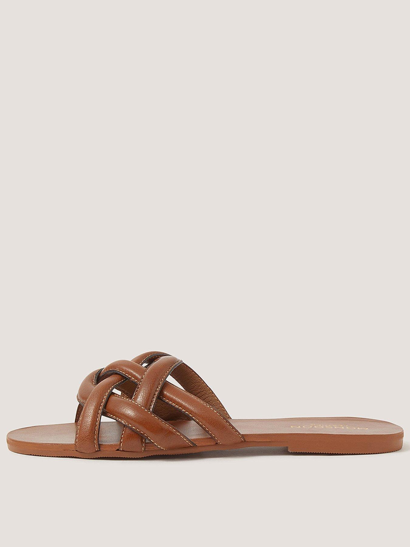 Monsoon Safi Plaited Leather Slid