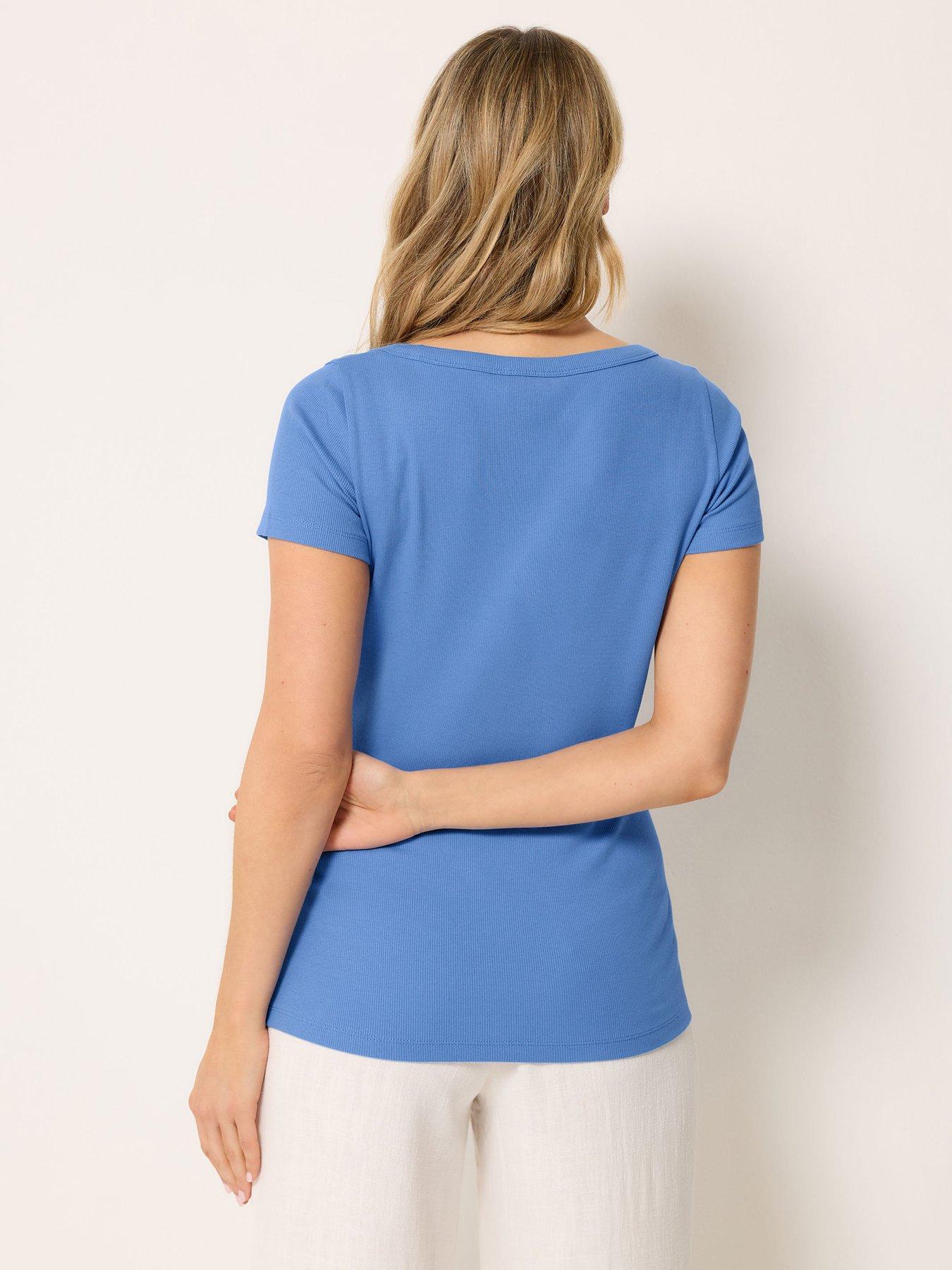 Image 2 of 5 of Long Tall Sally Tall Square Neck Rib T-shirt