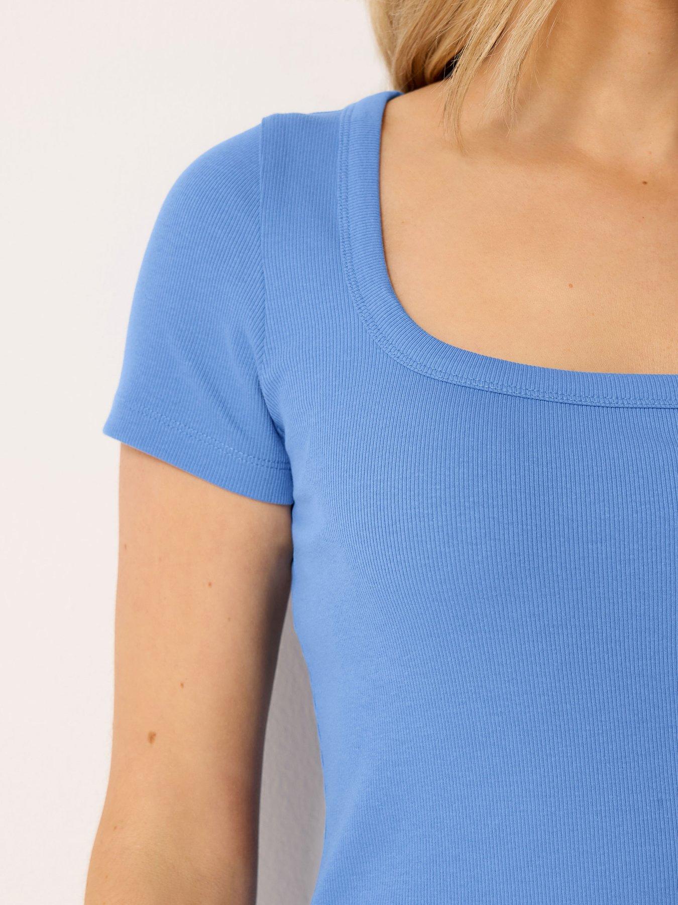 Image 4 of 5 of Long Tall Sally Tall Square Neck Rib T-shirt