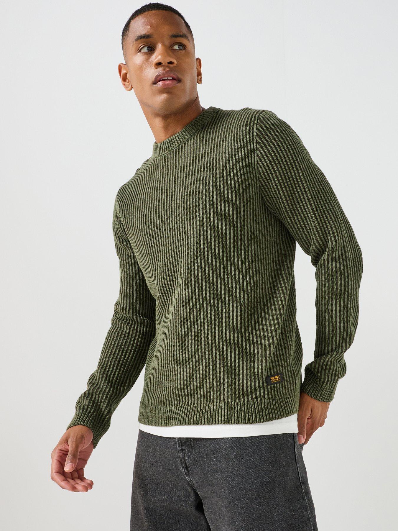 Jack & Jones Dover Crew Neck Knitted Jumper - Khaki