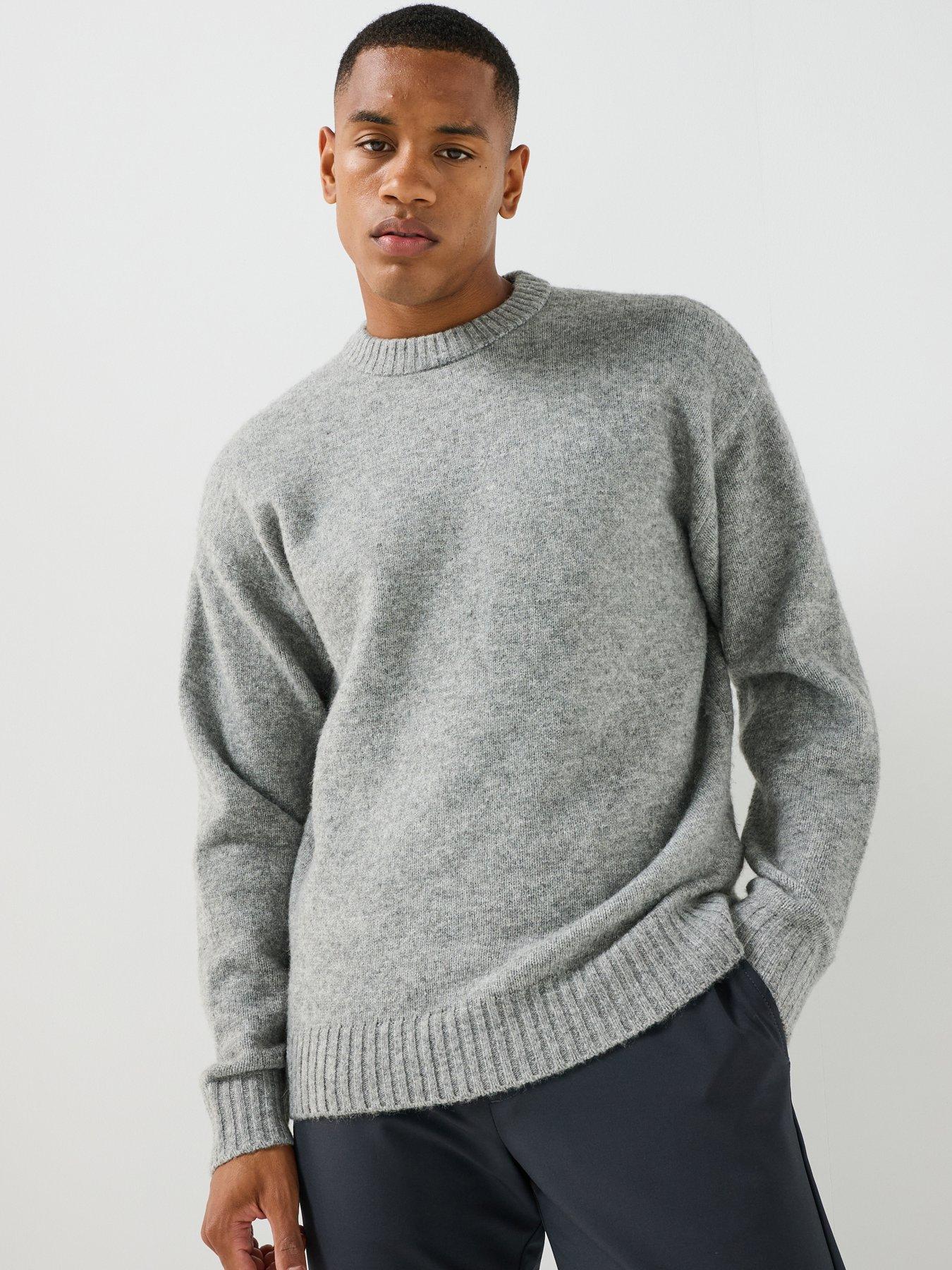 Jack & Jones Soho Ollie Crew Neck Knitted Jumper - Light Grey