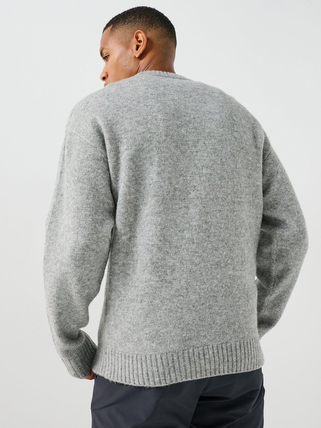 Image 2 of 5 of Jack & Jones Soho Ollie Crew Neck Knitted Jumper - Light Grey