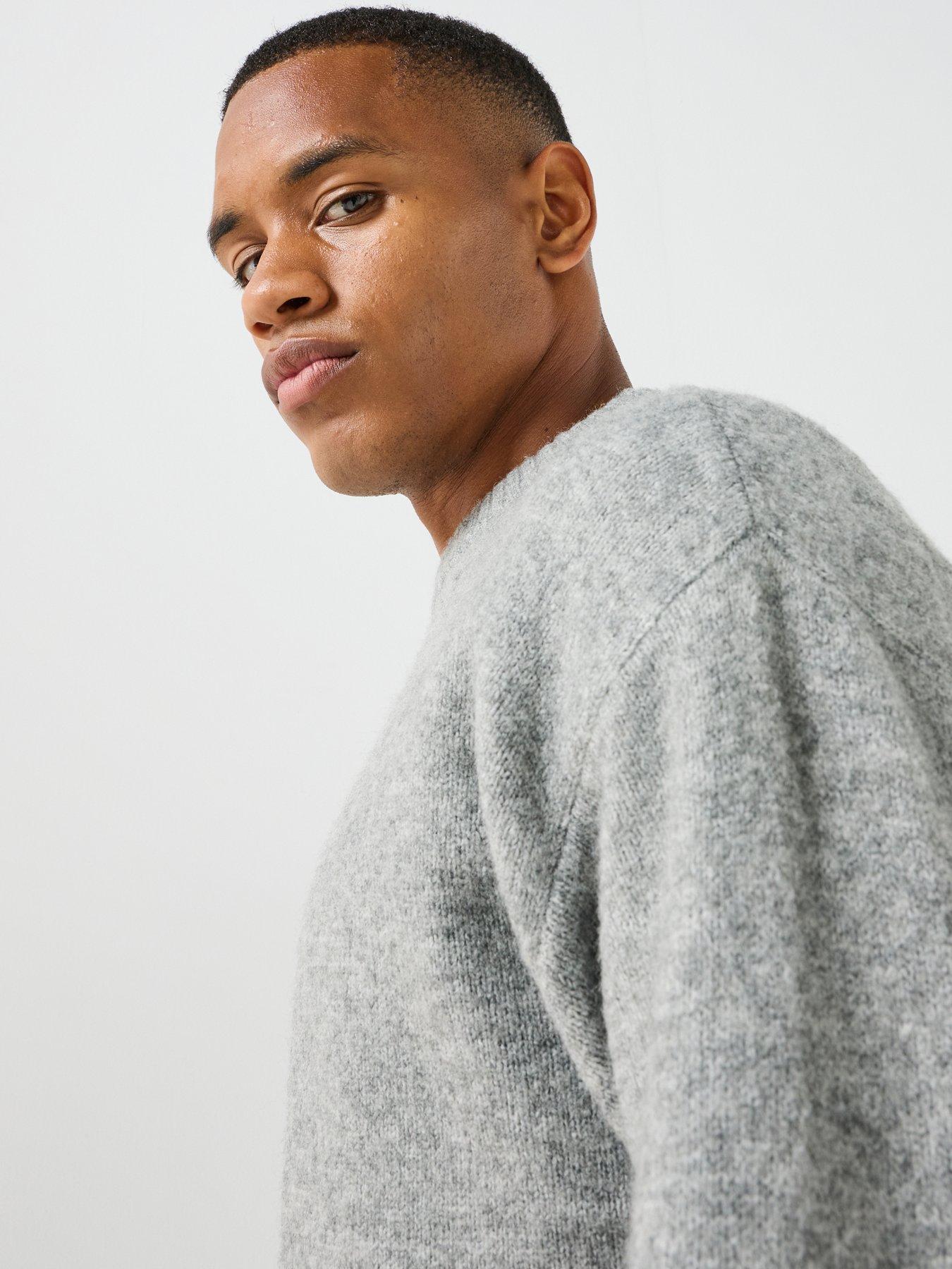Image 5 of 5 of Jack & Jones Soho Ollie Crew Neck Knitted Jumper - Light Grey