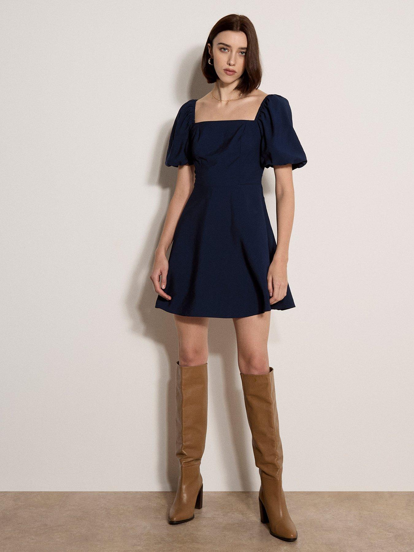 apricot-fit-flare-volume-slv-mini-dressback
