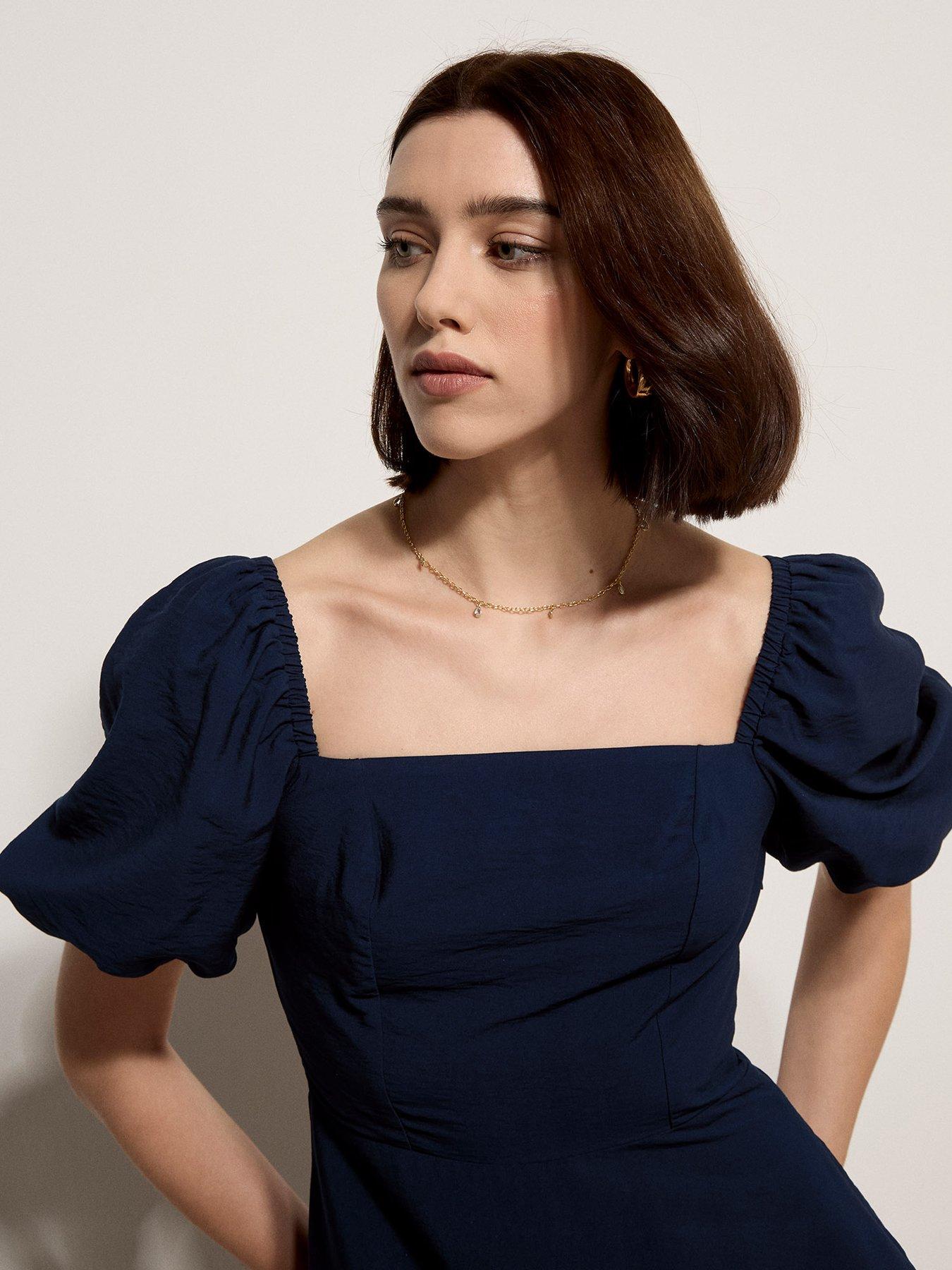 apricot-fit-flare-volume-slv-mini-dressdetail