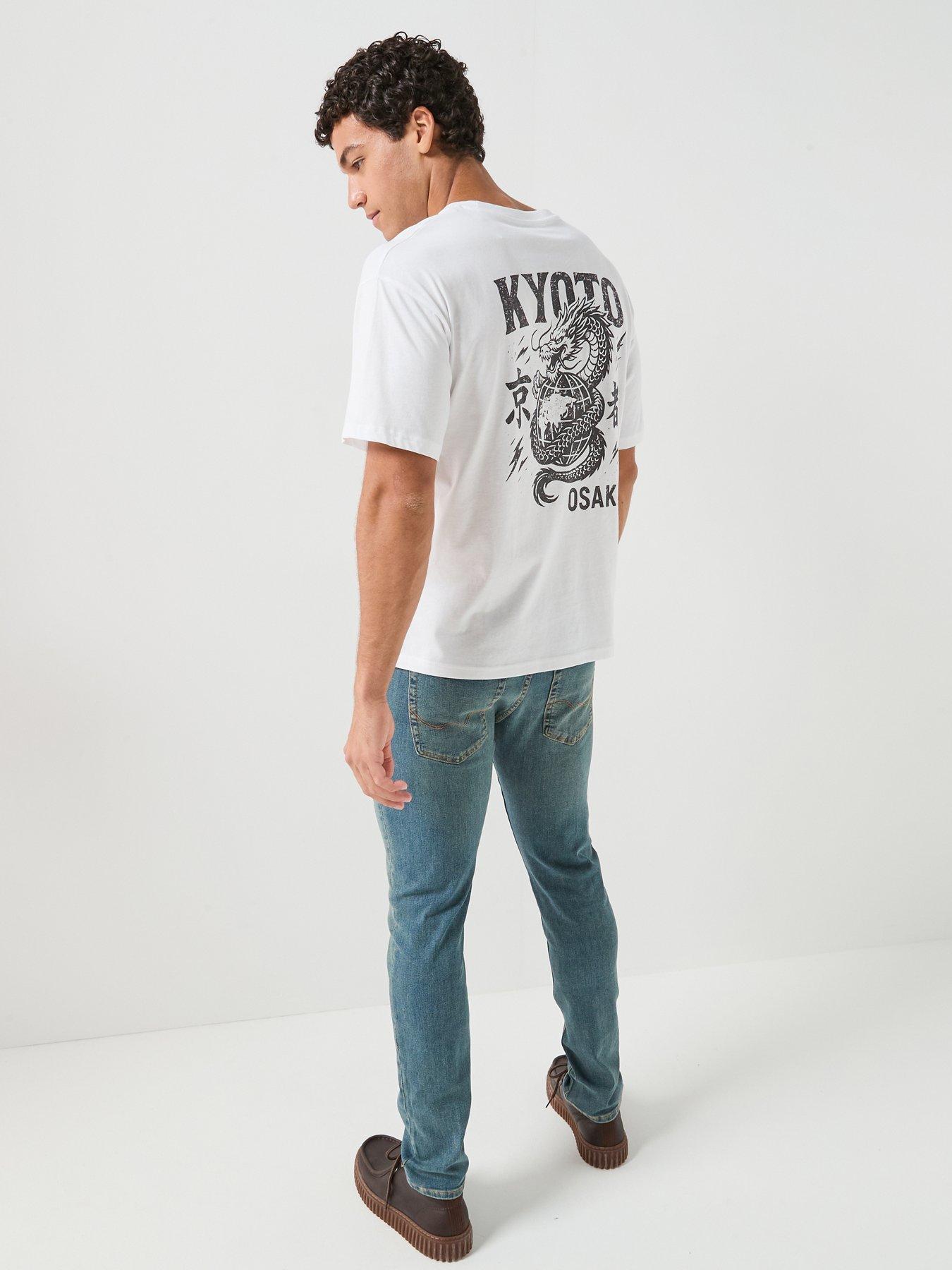 Image 1 of 5 of Jack & Jones Graphic Print T-Shirt - Bright White