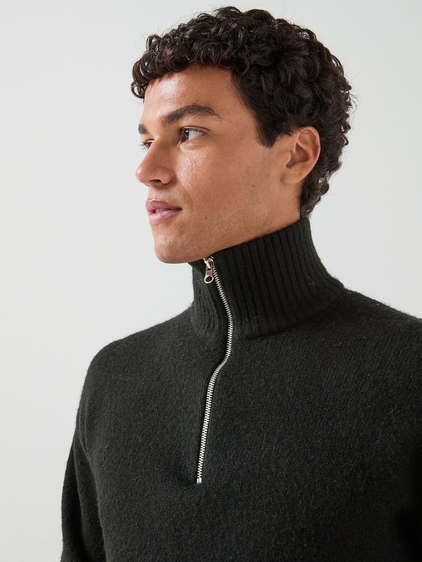 Image 4 of 5 of Jack & Jones Jack &amp; Jones Soho Ollie Half Zip Knitted Jumper