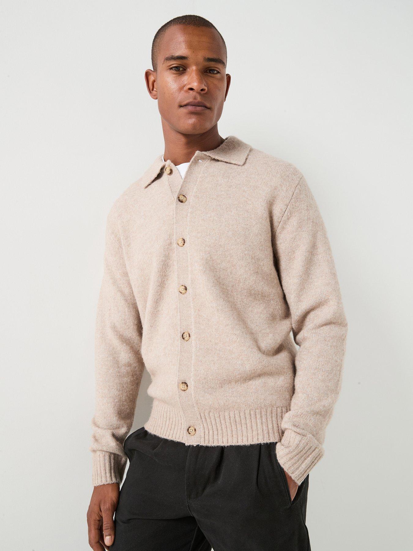 Jack & Jones Men's Soho Ollie Collared Button Through Cardigan - Atmosphere