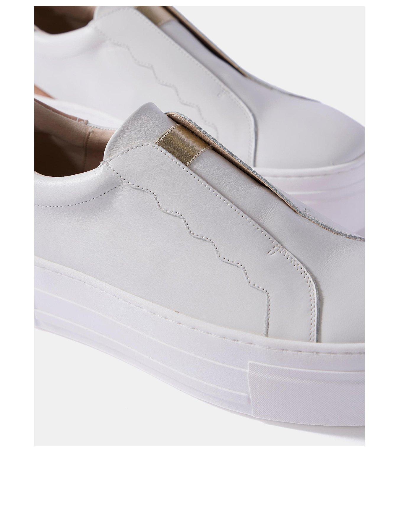 Image 2 of 5 of Mint Velvet Ellie Ivory Platform Trainer