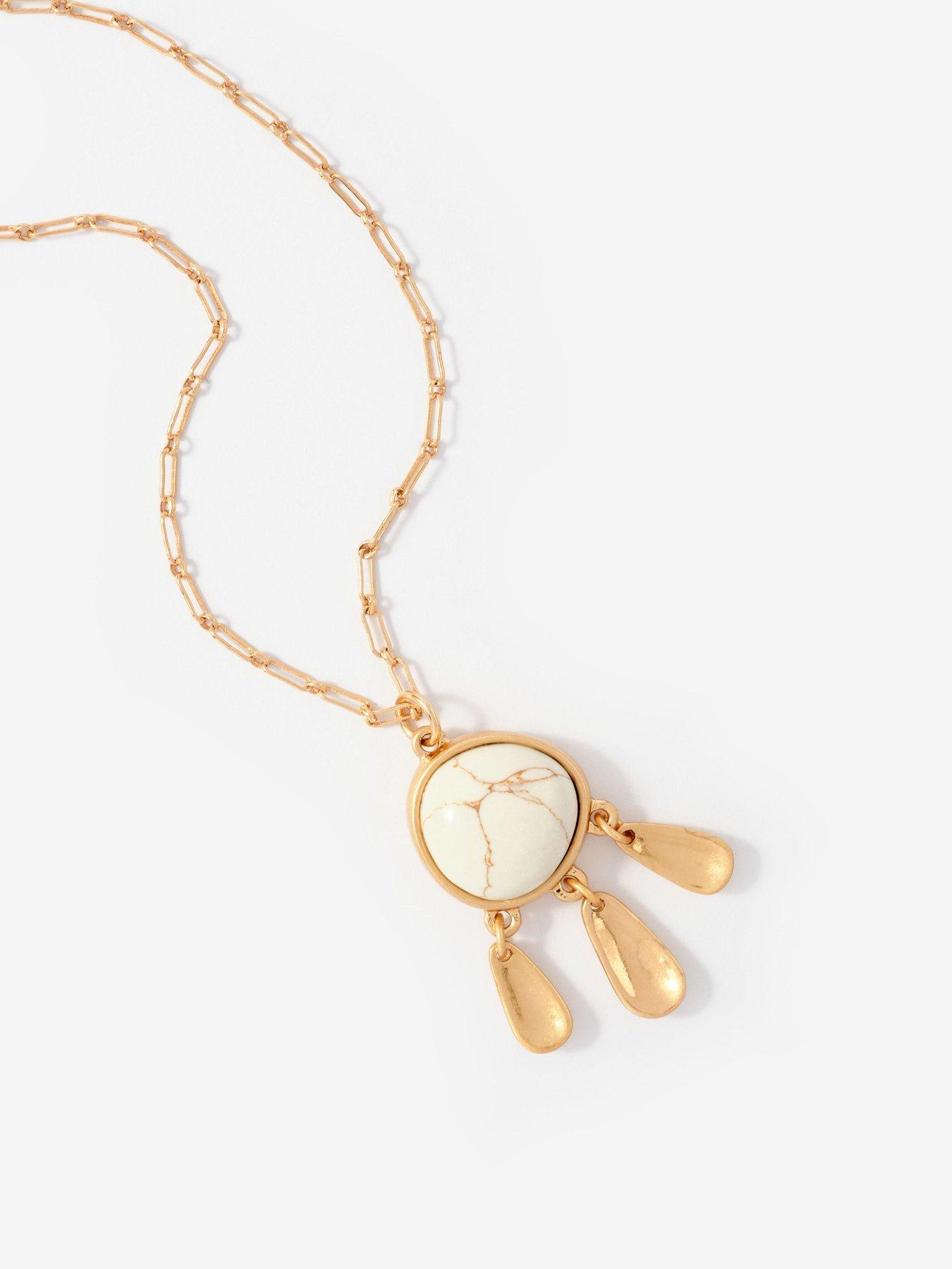 Image 3 of 4 of Mint Velvet Teardrop Pendant Necklace - Gold