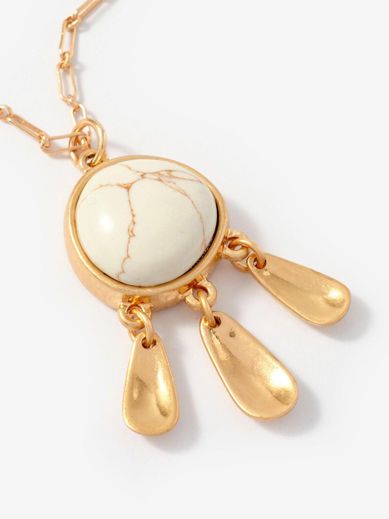 Image 4 of 4 of Mint Velvet Teardrop Pendant Necklace - Gold