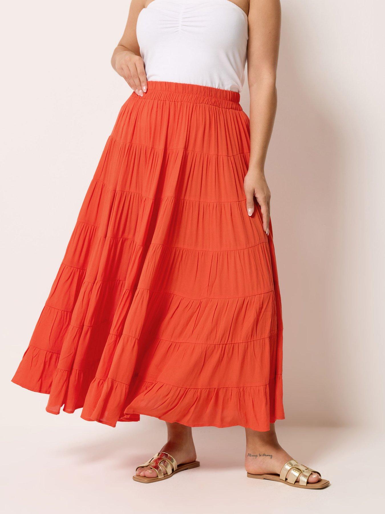 Yours Curve Crinkle Maxi Skirt