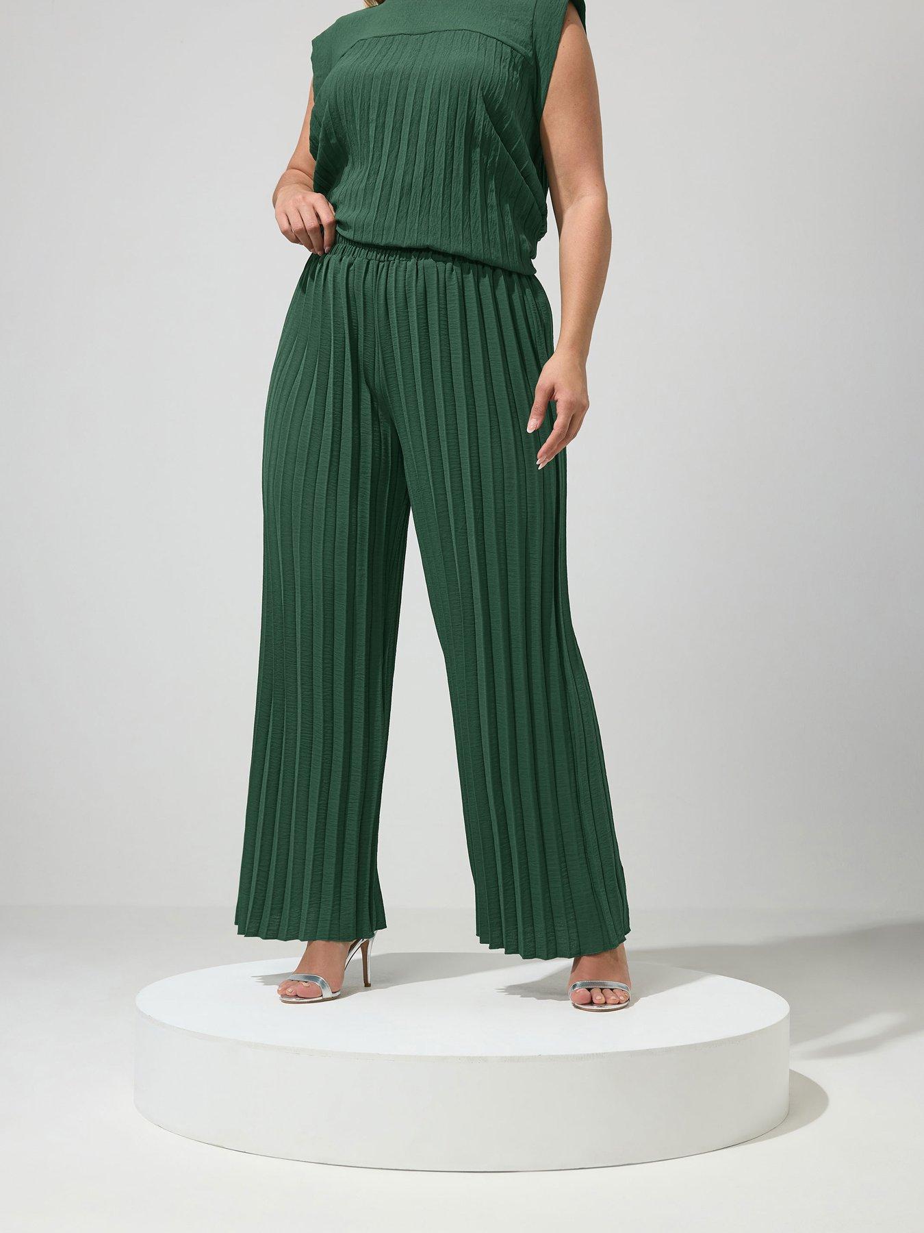Yours Curve Pleat Detail Trousers