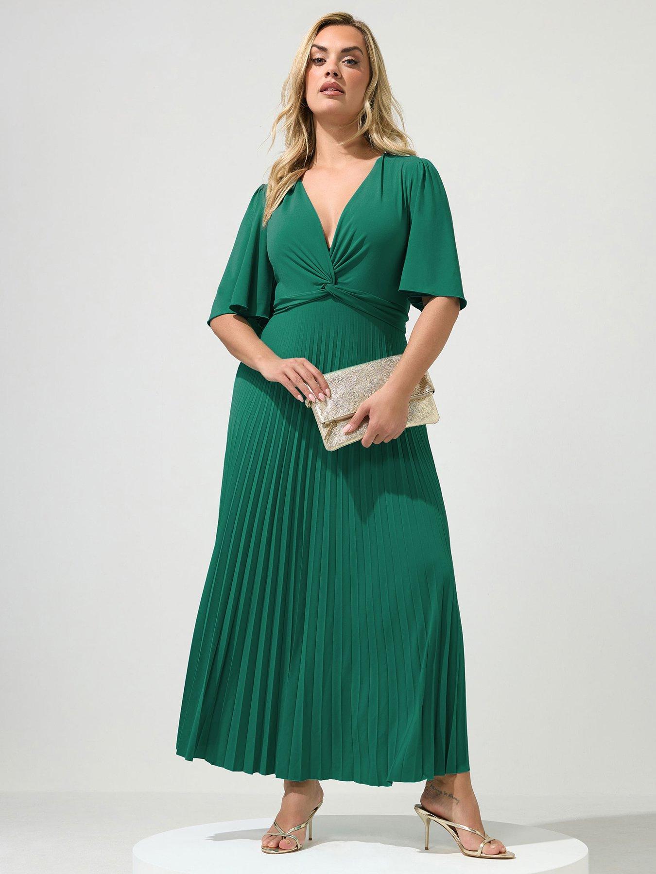 Yours Curve Knot Detail Angel Sleeve Maxi Dress