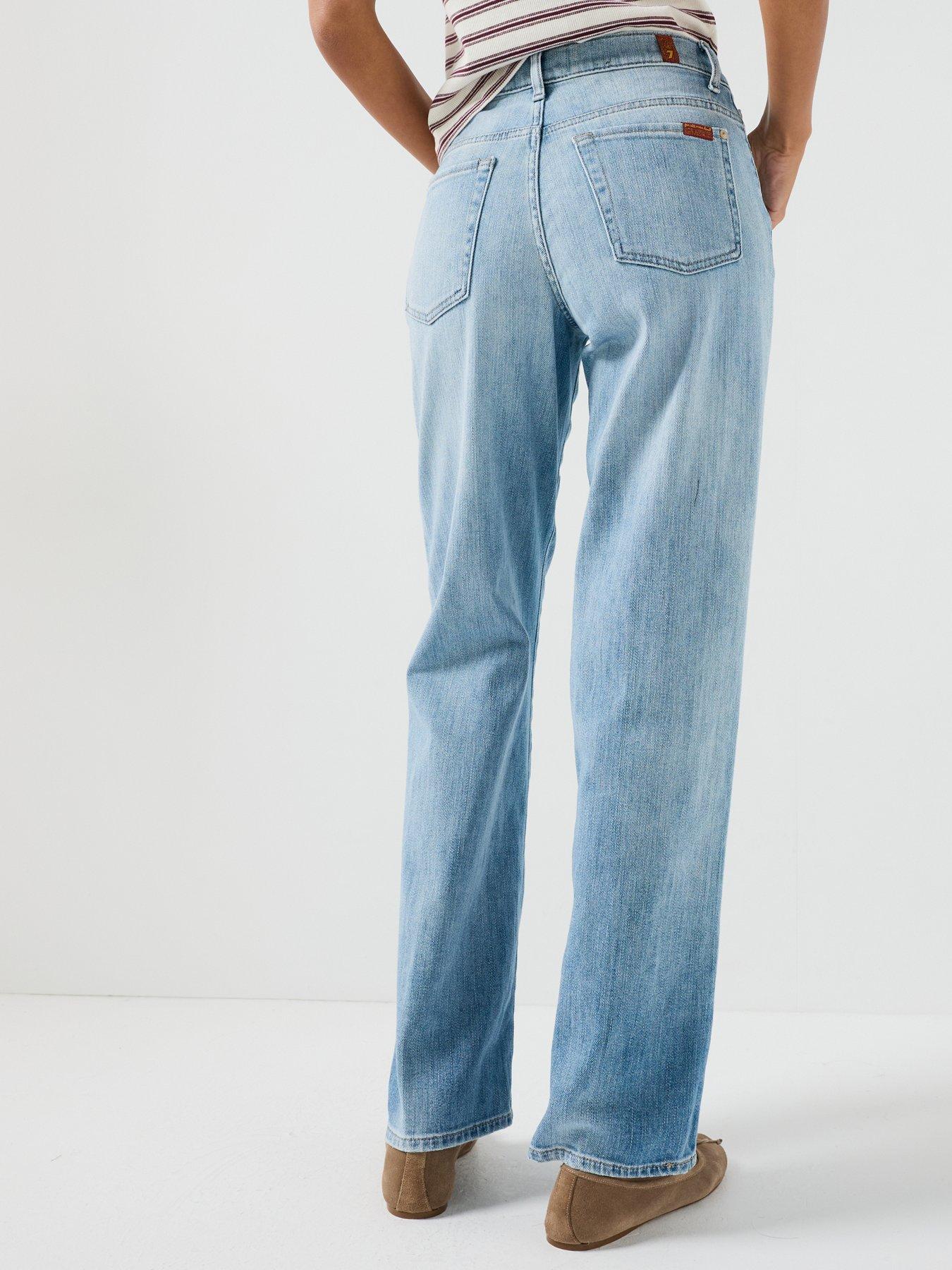 Image 2 of 6 of 7 FOR ALL MANKIND Airweft Stovepipe Straight Jeans - Chill Wave Blue