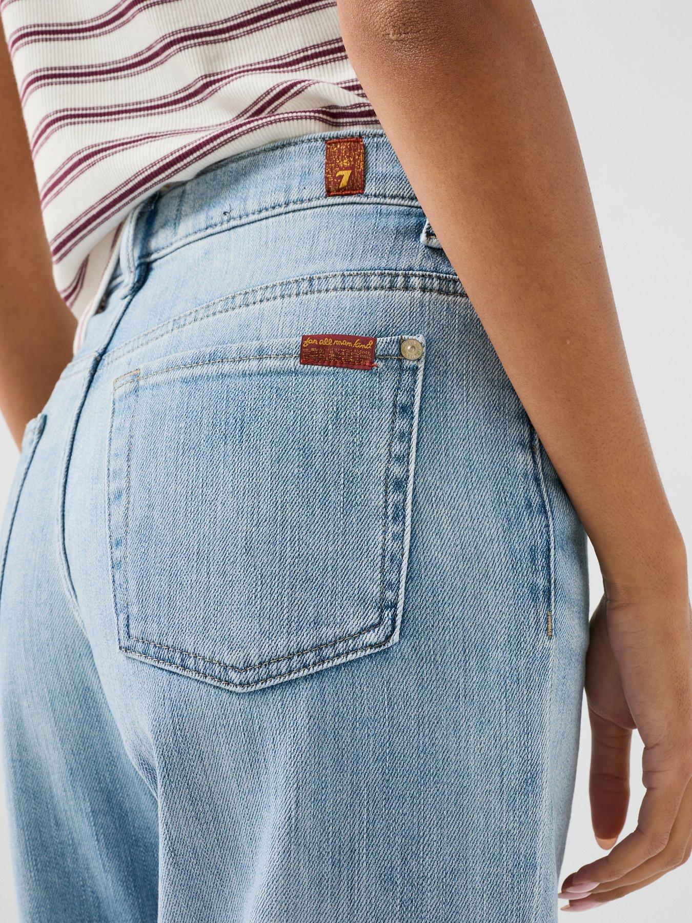Image 6 of 6 of 7 FOR ALL MANKIND Airweft Stovepipe Straight Jeans - Chill Wave Blue