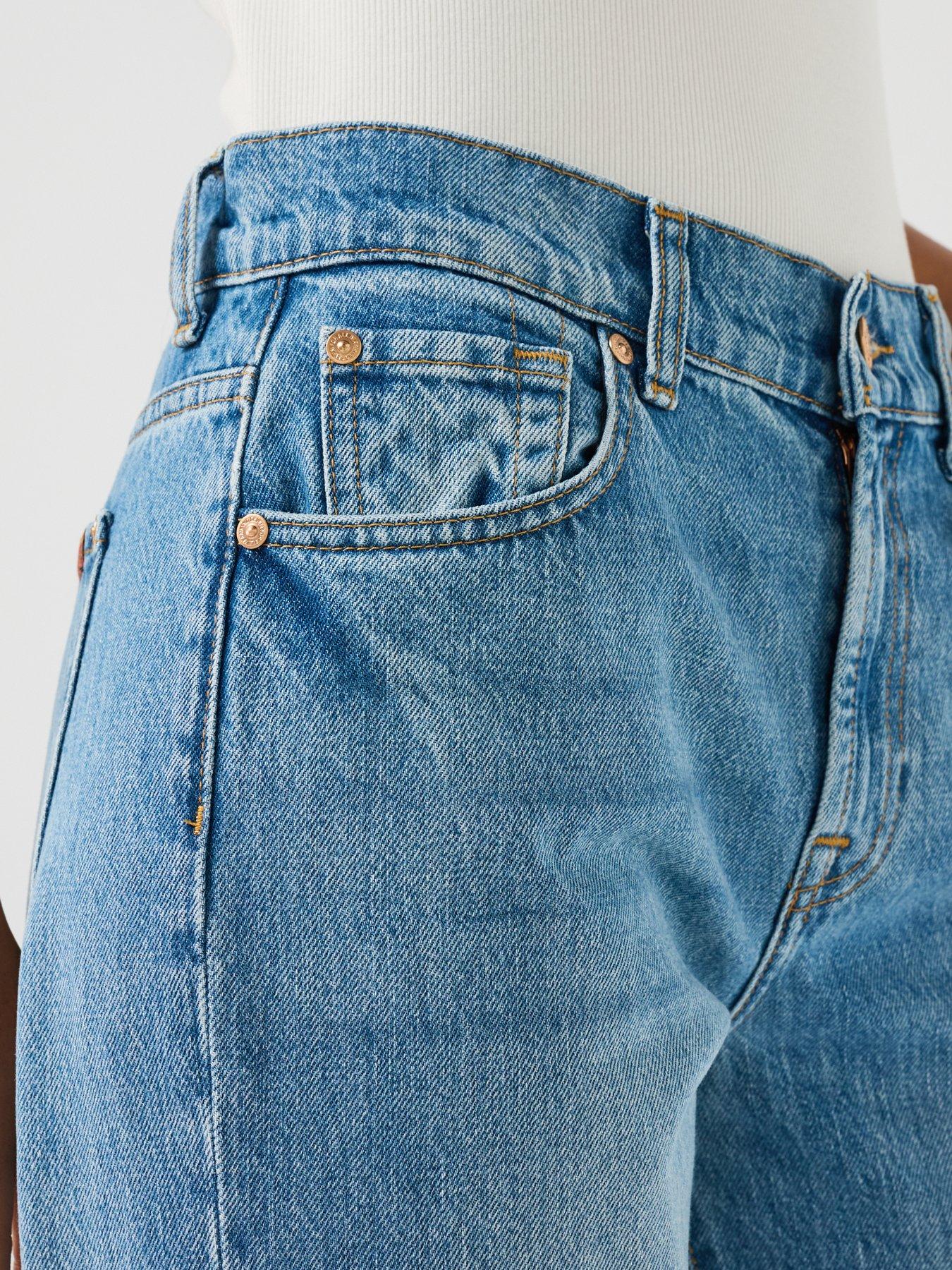 Image 5 of 6 of 7 FOR ALL MANKIND Rigid Tess Straight Leg&nbsp;Jeans - Skyfrost Blue