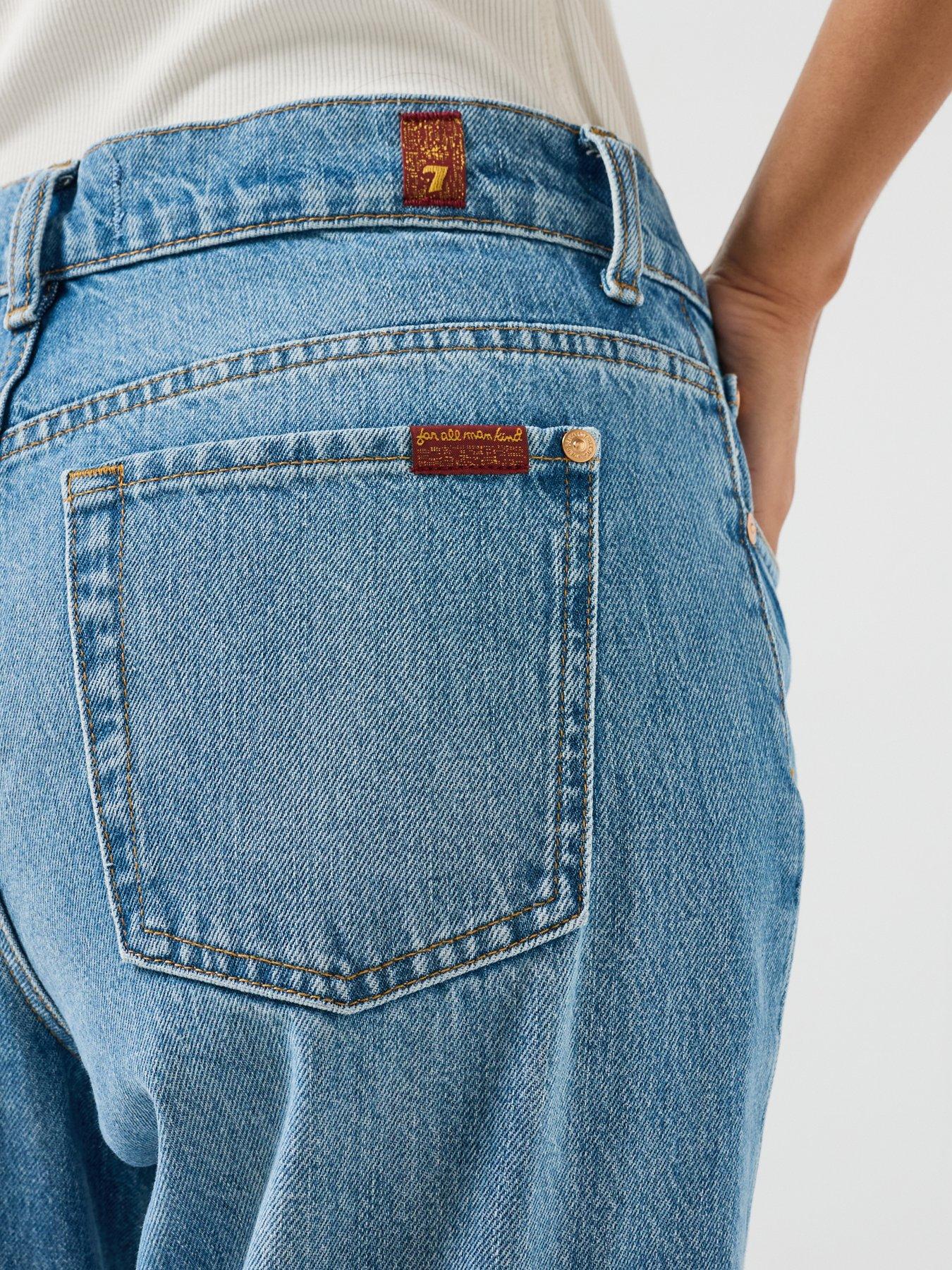 Image 6 of 6 of 7 FOR ALL MANKIND Rigid Tess Straight Leg&nbsp;Jeans - Skyfrost Blue