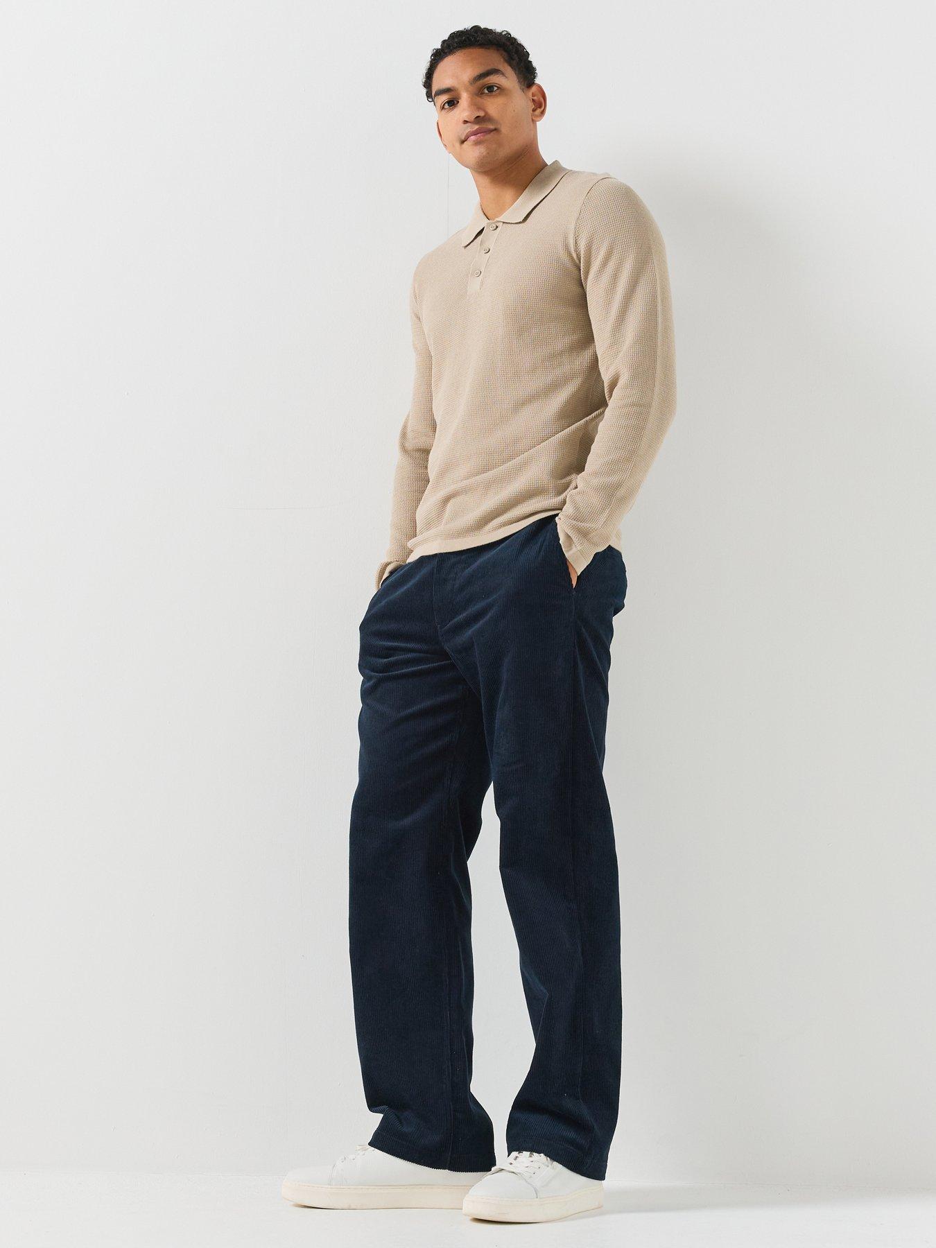 Image 3 of 6 of Jack & Jones Mens Knitted Polo Shirt - Beige