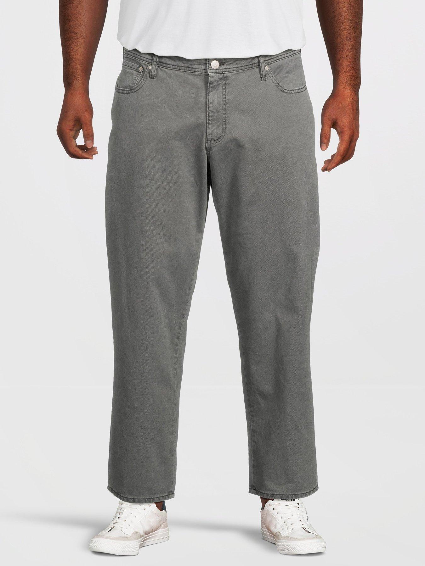 Jack & Jones Plus Alex Loose Fit Trousers - Dark Grey