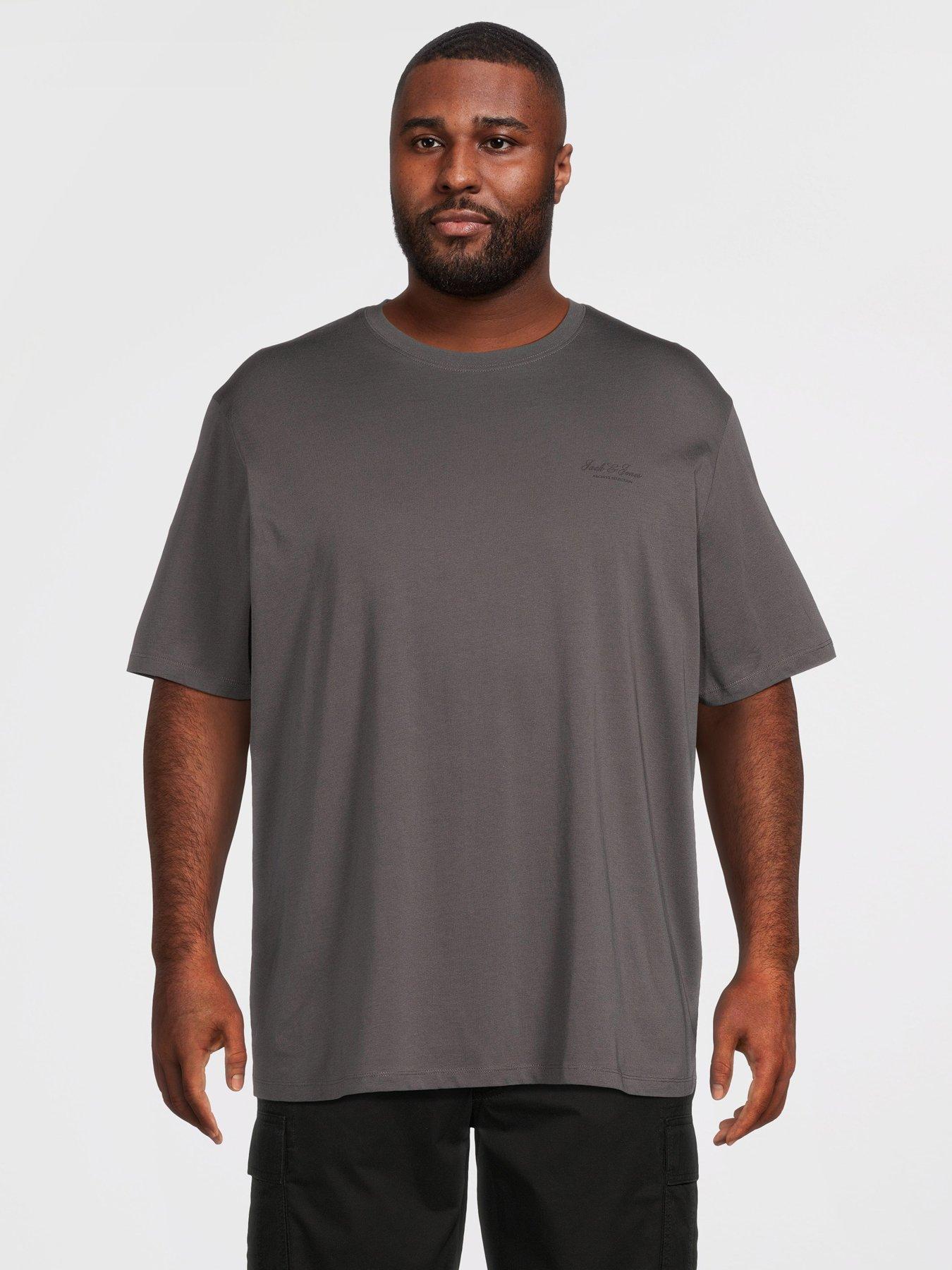 Jack & Jones Plus Archive Graphic T-Shirt - Dark Grey