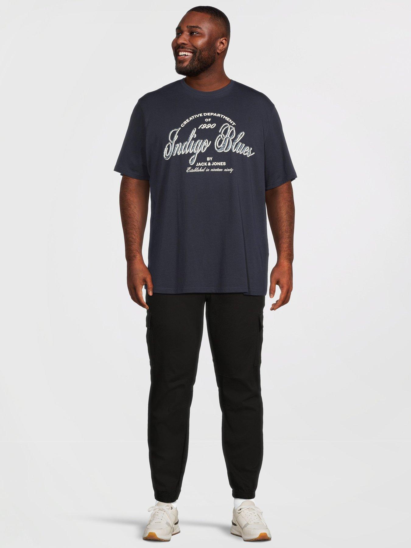 Image 3 of 5 of Jack & Jones Plus Kane Dylan Cuffed Cargo Pants - Black