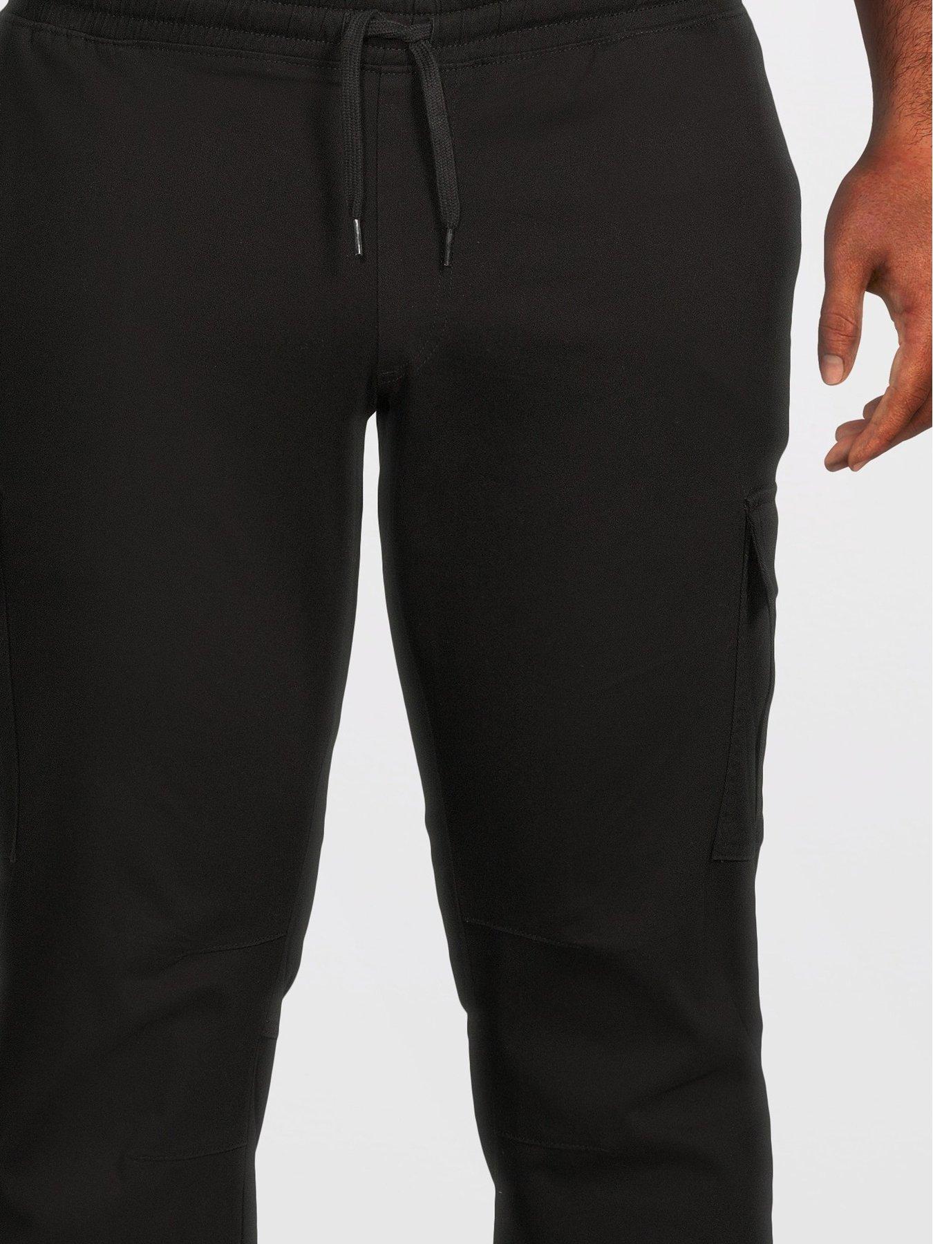 Image 4 of 5 of Jack & Jones Plus Kane Dylan Cuffed Cargo Pants - Black