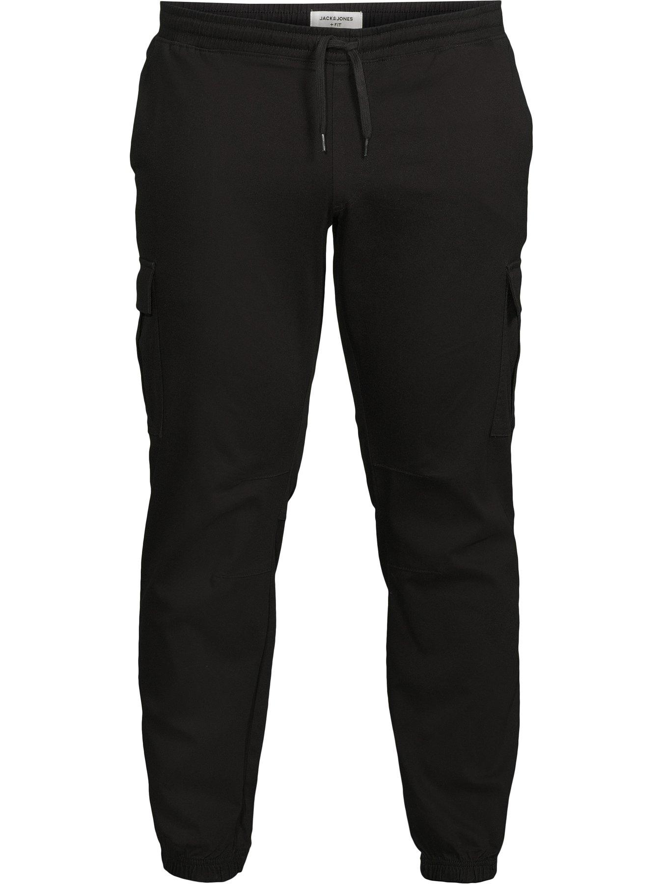Image 5 of 5 of Jack & Jones Plus Kane Dylan Cuffed Cargo Pants - Black
