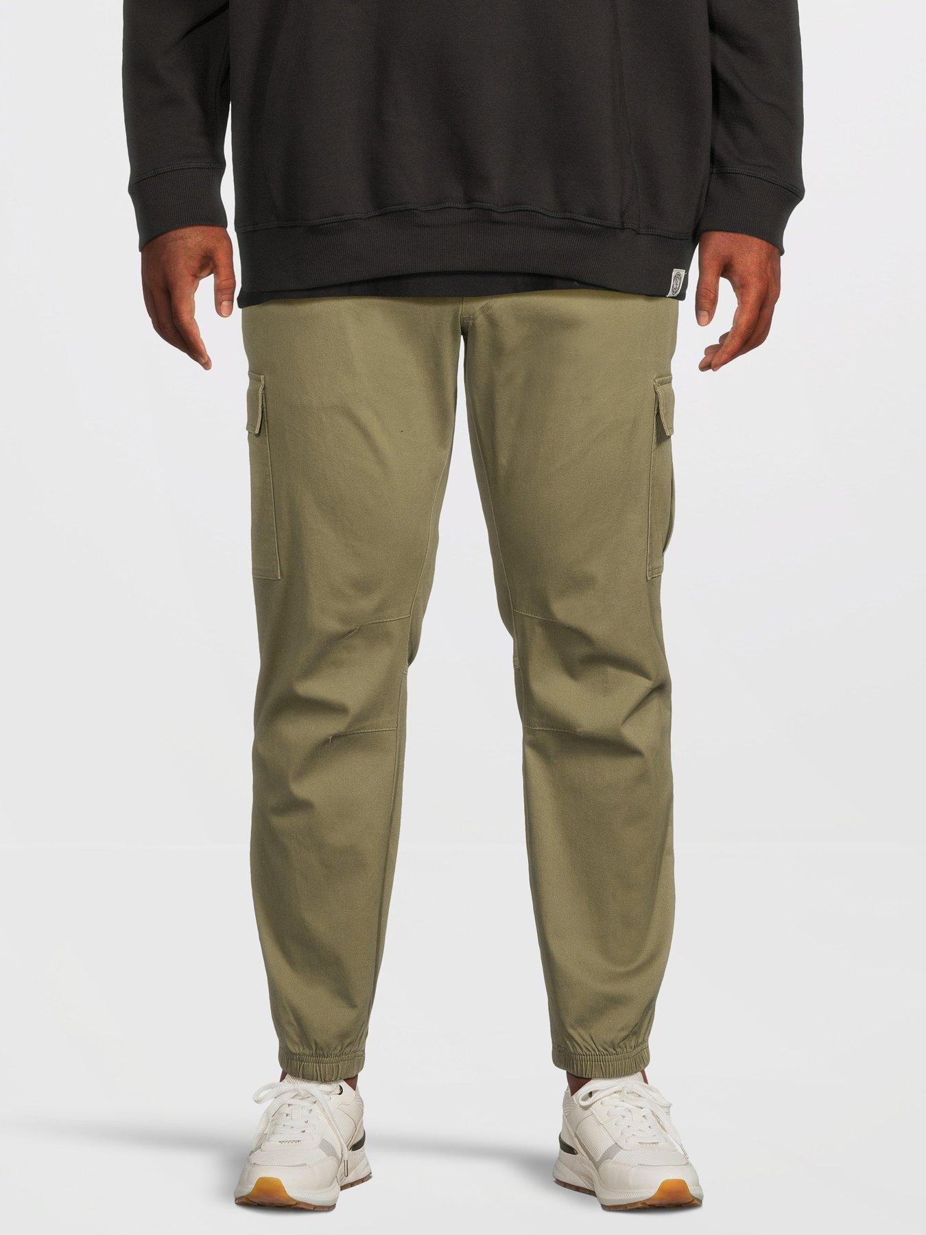 Image 1 of 5 of Jack & Jones Plus Kane Dylan Cuffed Cargo Pants - Dark Green